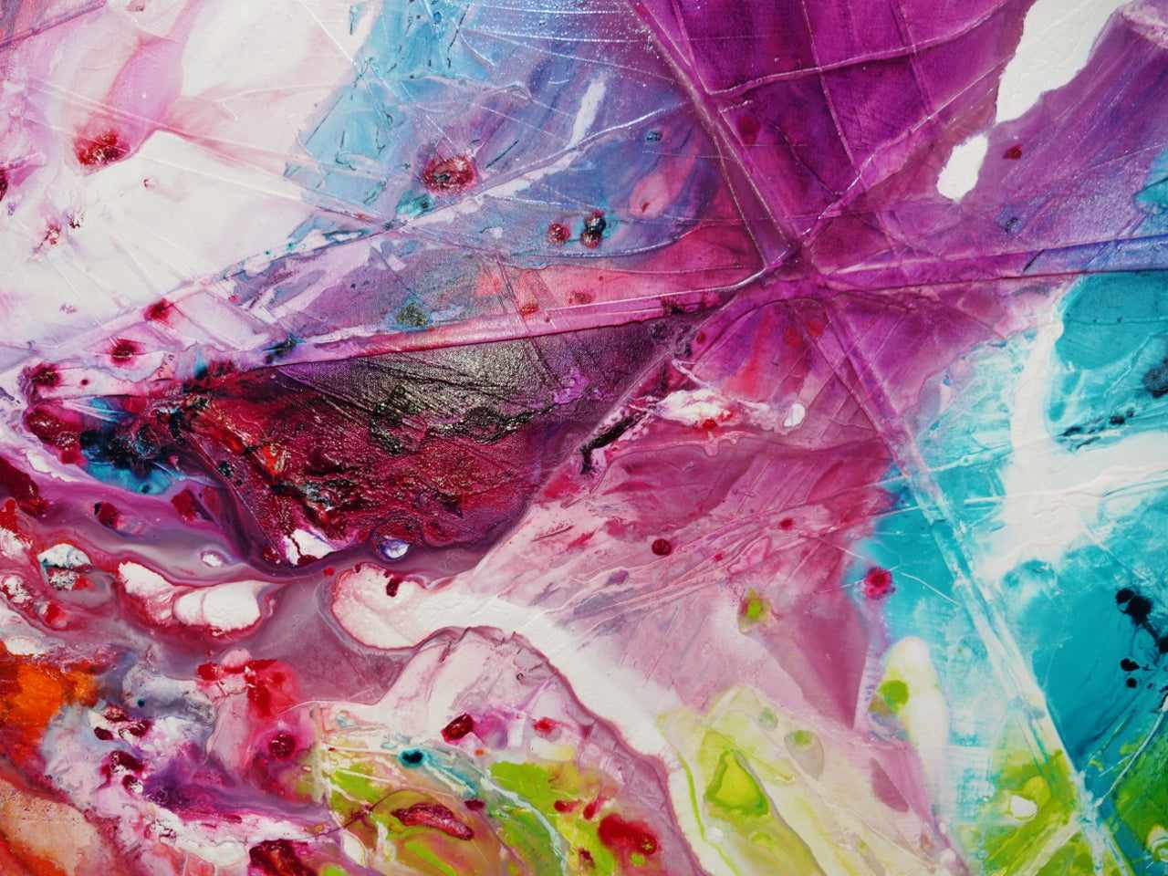 Colour Potion 240cm x 100cm Colourful Textured Abstract Painting (SOLD)