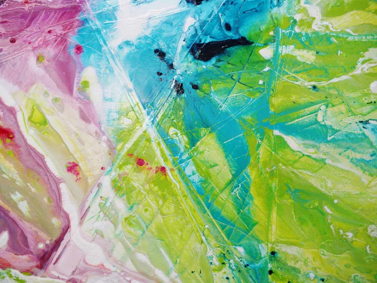 Colour Potion 240cm x 100cm Colourful Textured Abstract Painting (SOLD)