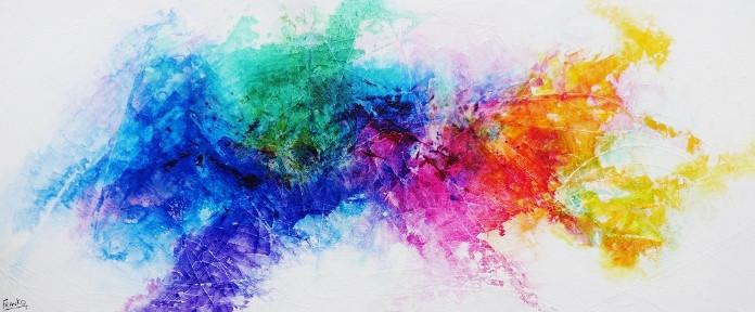 Colour Splash 240cm x 100cm Colourful Abstract Painting (SOLD)-abstract-[Franko_Artist]-[Australian_artist]-[Gold_Coast]-[Brisbane]-[modern]-[contemporary]-[original]-[Large_artwork]-Franklin Art Studio