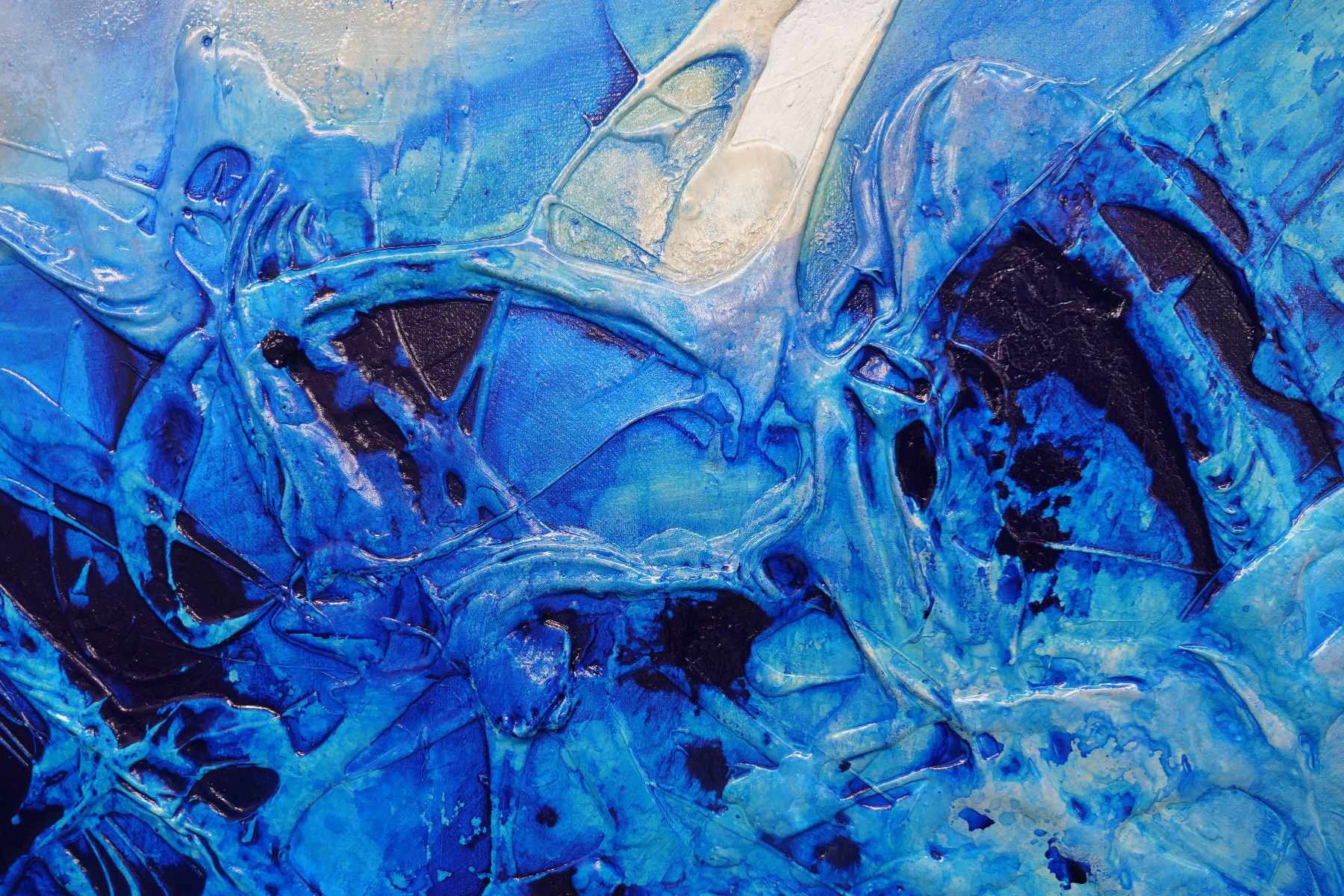 Coloured Mechanics 200cm x 80cm Colourful Textured Abstract Painting (SOLD)-Abstract-[Franko]-[Artist]-[Australia]-[Painting]-Franklin Art Studio