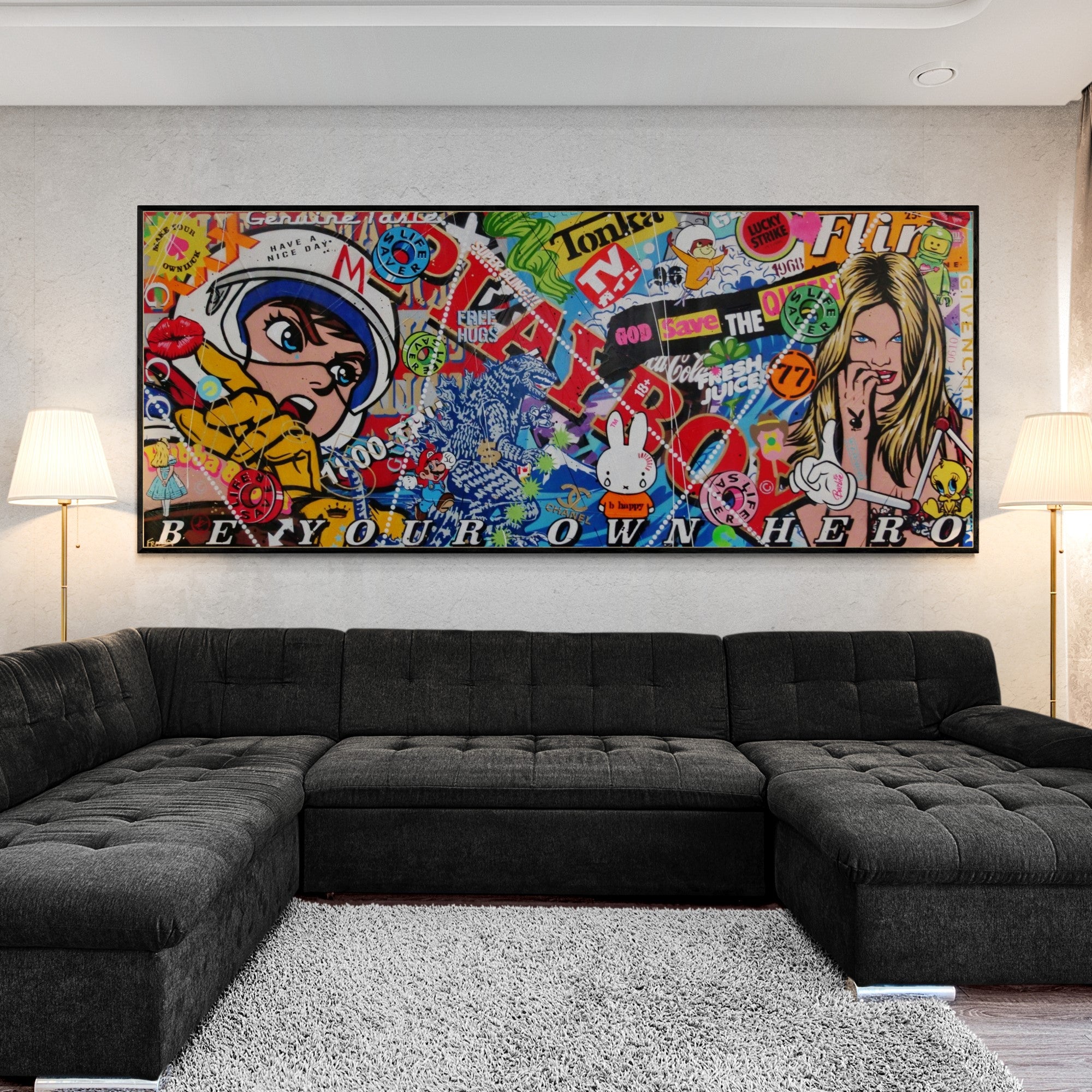 Speeding thru life 240cm x 100cm Speed Racer Textured Urban Pop Art Painting (SOLD)-Urban Pop Art-[Franko_Artist]-[Australian_artist]-[Gold_Coast]-[Brisbane]-[modern]-[contemporary]-[original]-[Large_artwork]-[The_Block]-[Dream_Homes]-[ideas]-[Grand_Designs]-[Art_Lover]-Franklin Art Studio
