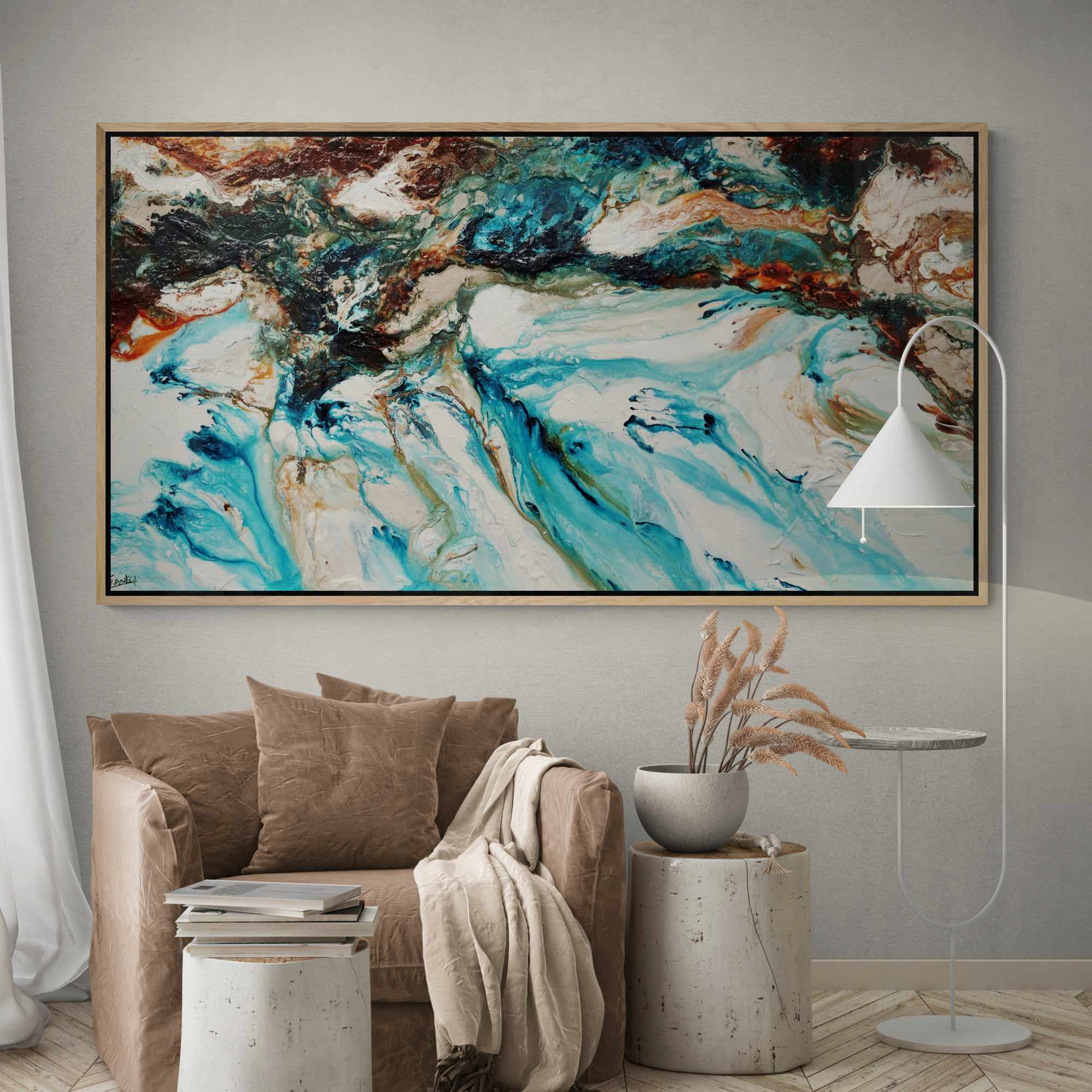 Crushed Southern Coast 190cm x 100cm Teal White Textured Abstract Painting (SOLD)-Abstract-[Franko_Artist]-[Australian_artist]-[Gold_Coast]-[Brisbane]-[modern]-[contemporary]-[original]-[Large_artwork]-[The_Block]-[Dream_Homes]-[ideas]-[Grand_Designs]-[Art_Lover]-Franklin Art Studio