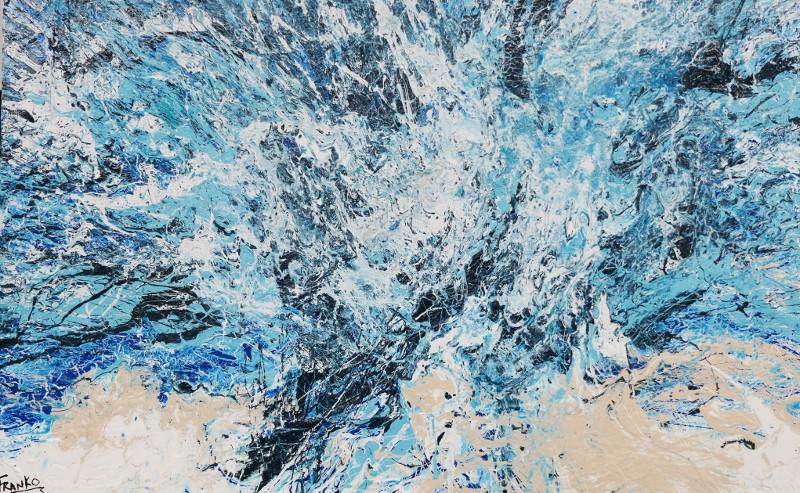 Dangerous Blue 160cm x 100cm Blue Abstract Painting (SOLD)-abstract-[Franko_Artist]-[Australian_artist]-[Gold_Coast]-[Brisbane]-[modern]-[contemporary]-[original]-[Large_artwork]-Franklin Art Studio