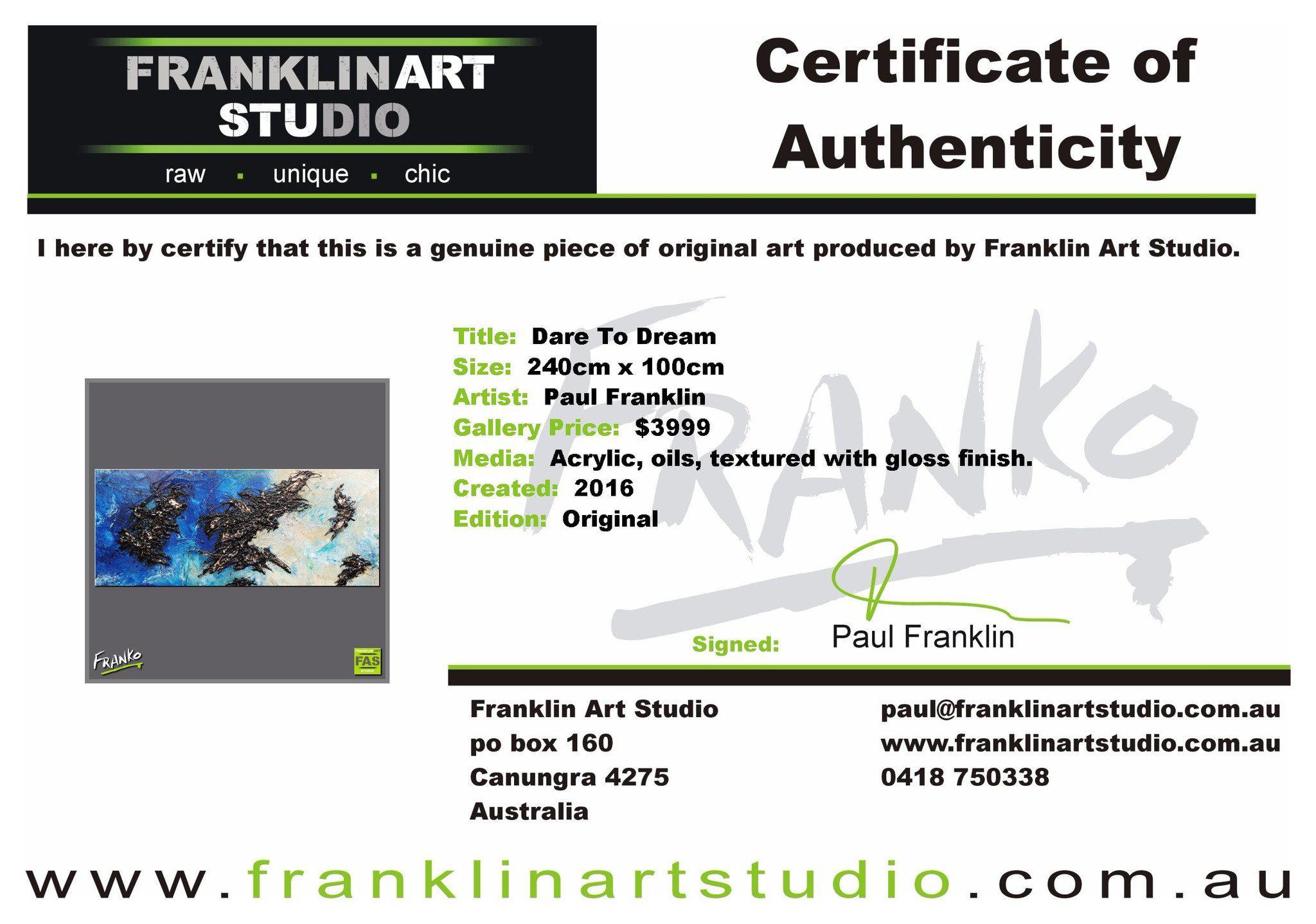 Dare To Dream 240cm x 100cm Blue Abstract Painting (SOLD)-abstract-[Franko_Artist]-[The_Block]-[Dream_Homes]-[ideas]-[Grand_Designs]-[Art_Lover]-Franklin Art Studio