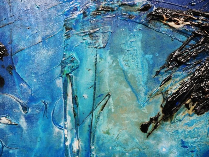 Dare To Dream 240cm x 100cm Blue Abstract Painting (SOLD)