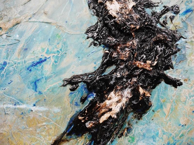 Dare To Dream 240cm x 100cm Blue Abstract Painting (SOLD)-abstract-[Franko]-[Artist]-[Australia]-[Painting]-Franklin Art Studio