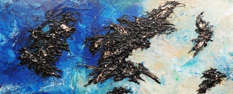 Dare To Dream 240cm x 100cm Blue Abstract Painting (SOLD)-abstract-[Franko_Artist]-[Australian_artist]-[Gold_Coast]-[Brisbane]-[modern]-[contemporary]-[original]-[Large_artwork]-Franklin Art Studio