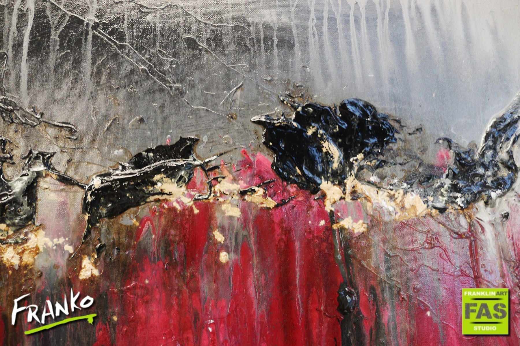 Deep Rose 160cm x 100cm Pink Black White Grey Abstract Painting (SOLD)-Abstract-[Franko_Artist]-[Australian_artist]-[Gold_Coast]-[Brisbane]-[modern]-[contemporary]-[original]-[Large_artwork]-Franklin Art Studio
