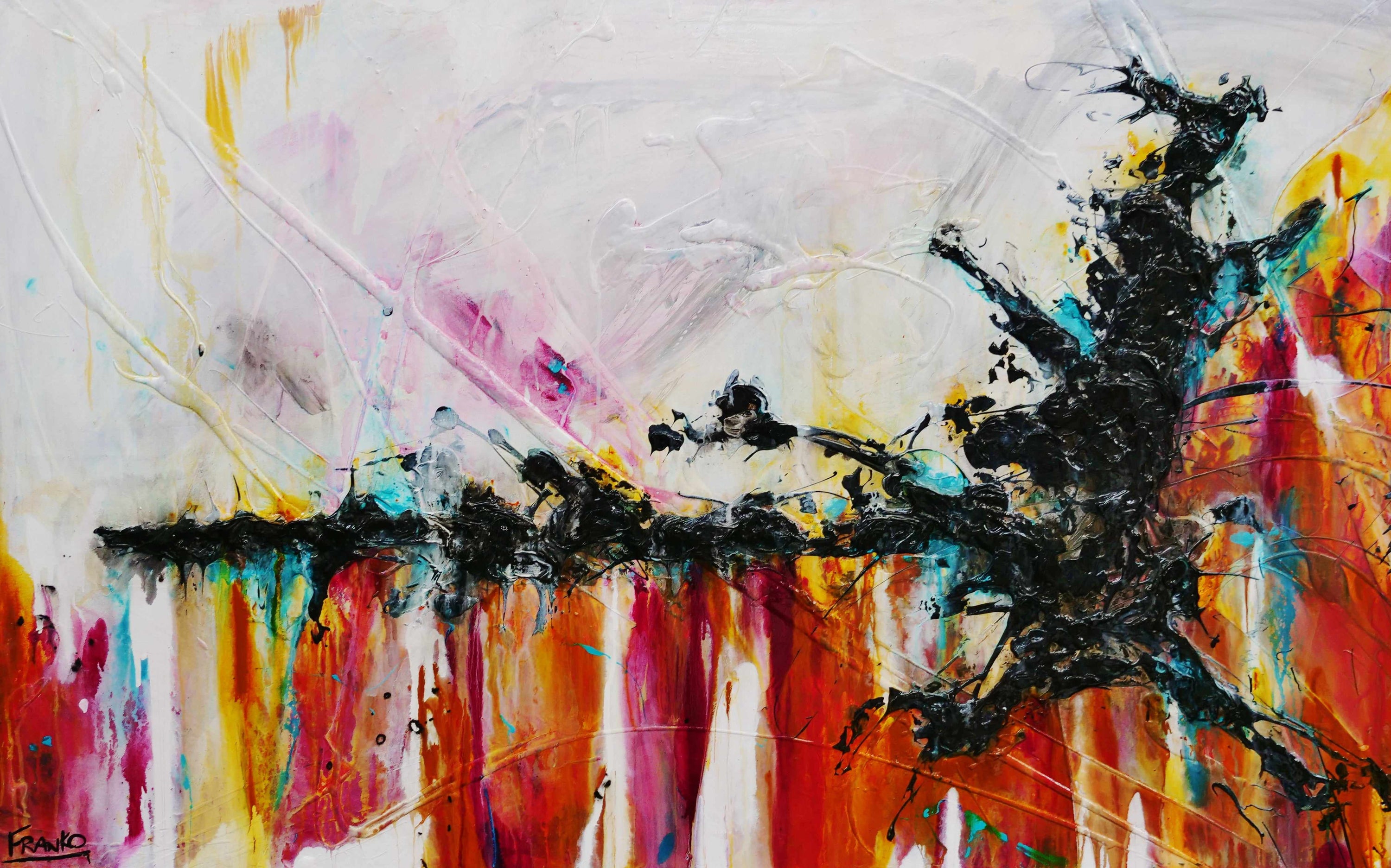 Deep Sienna Rush 160cm x 100cm White Sienna Textured Abstract Painting (SOLD)-Abstract-[Franko_Artist]-[Australian_artist]-[Gold_Coast]-[Brisbane]-[modern]-[contemporary]-[original]-[Large_artwork]-Franklin Art Studio