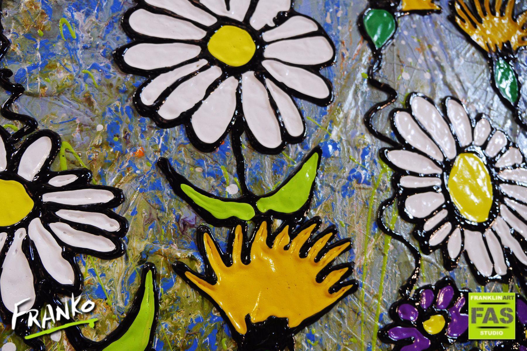 Desert Bloom 140cm x 100cm Flowers Painting (SOLD)-abstract realism-[Franko]-[Artist]-[Australia]-[Painting]-Franklin Art Studio
