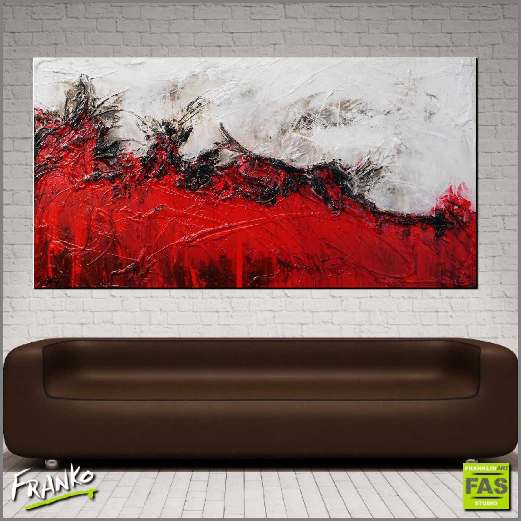 Devils Advocate 190cm x 100cm Red White Textured Abstract Painting (SOLD)-Abstract-[Franko_Artist]-[Australian_artist]-[Gold_Coast]-[Brisbane]-[modern]-[contemporary]-[original]-[Large_artwork]-[The_Block]-[Dream_Homes]-[ideas]-[Grand_Designs]-[Art_Lover]-Franklin Art Studio