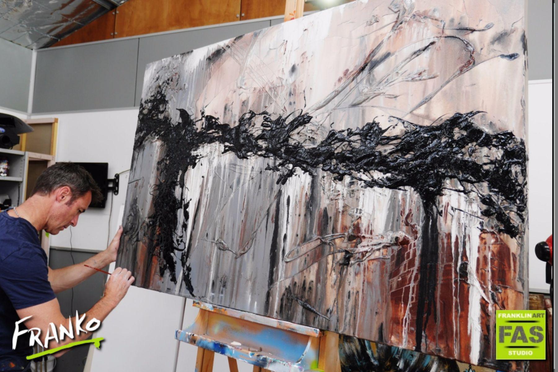 Dream Vision 160cm x 100cm Grey Abstract Painting (SOLD)-abstract-[Franko_Artist]-[The_Block]-[Dream_Homes]-[ideas]- [Grand_Designs]-Franklin Art Studio