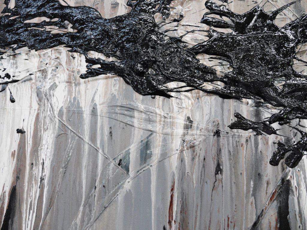 Dream Vision 160cm x 100cm Grey Abstract Painting (SOLD)