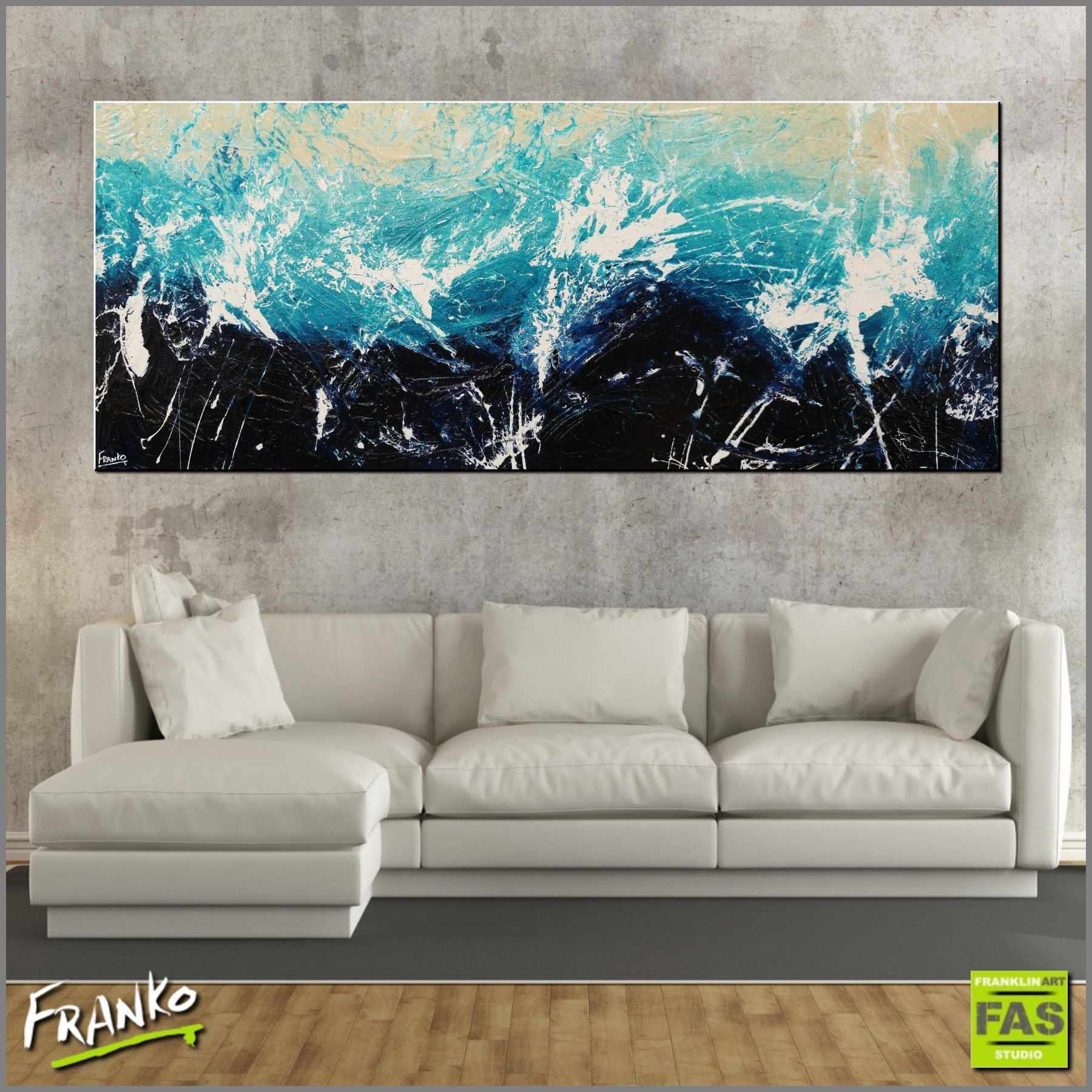 Drift 240cm x 100cm Blue White Cream Textured Abstract Painting (SOLD)-Abstract-[Franko_Artist]-[Australian_artist]-[Gold_Coast]-[Brisbane]-[modern]-[contemporary]-[original]-[Large_artwork]-[The_Block]-[Dream_Homes]-[ideas]-[Grand_Designs]-[Art_Lover]-Franklin Art Studio