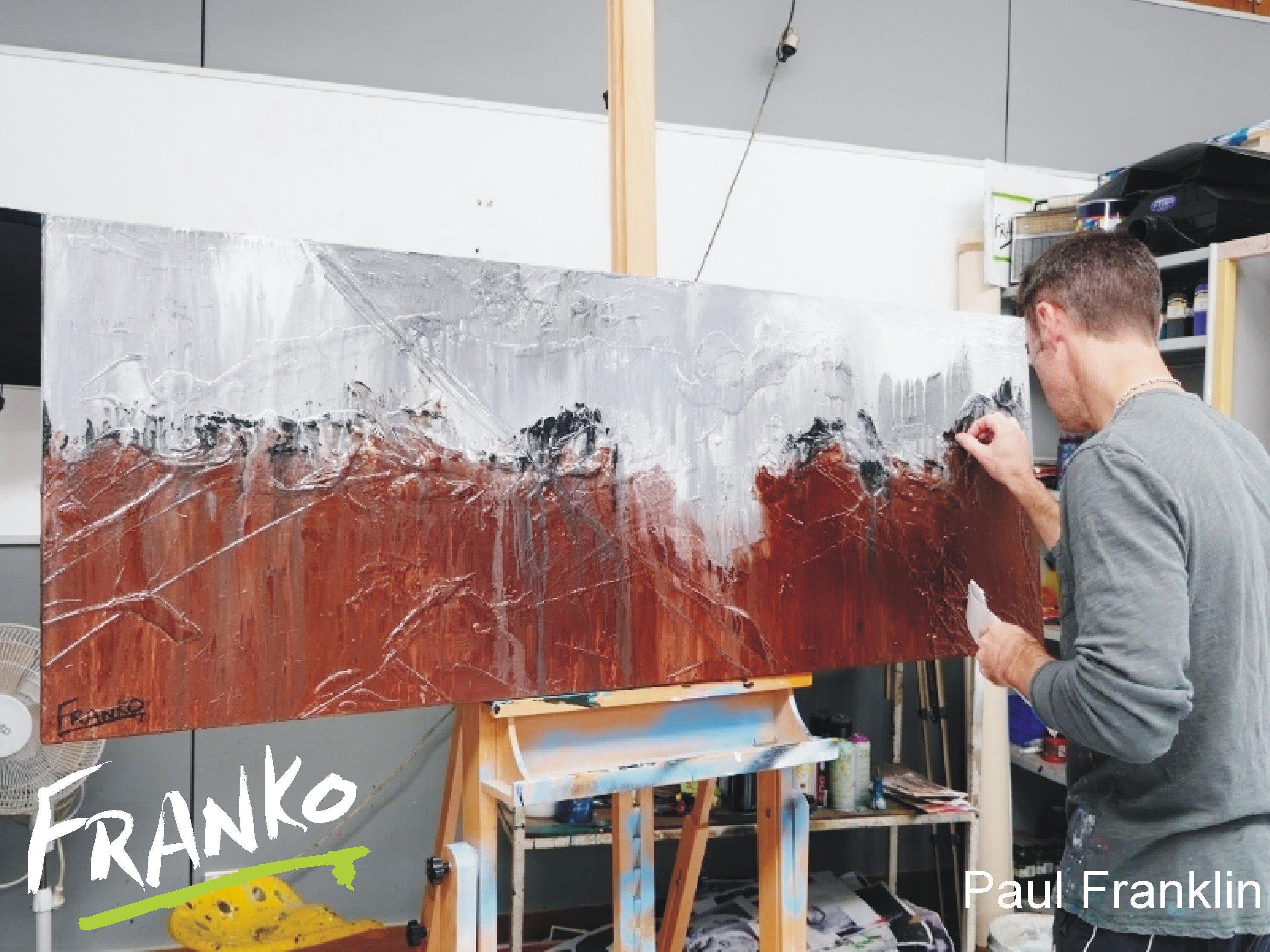 Earthling 160cm x 60cm Brown Abstract Painting (SOLD)-abstract-[Franko_Artist]-[The_Block]-[Dream_Homes]-[ideas]- [Grand_Designs]-Franklin Art Studio