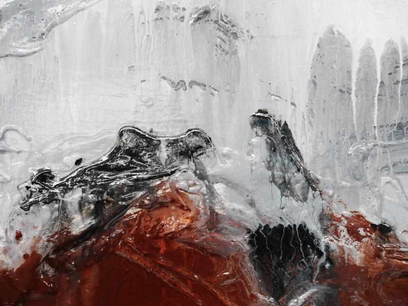 Earthling 160cm x 60cm Brown Abstract Painting (SOLD)-abstract-[Franko]-[Artist]-[Australia]-[Painting]-Franklin Art Studio