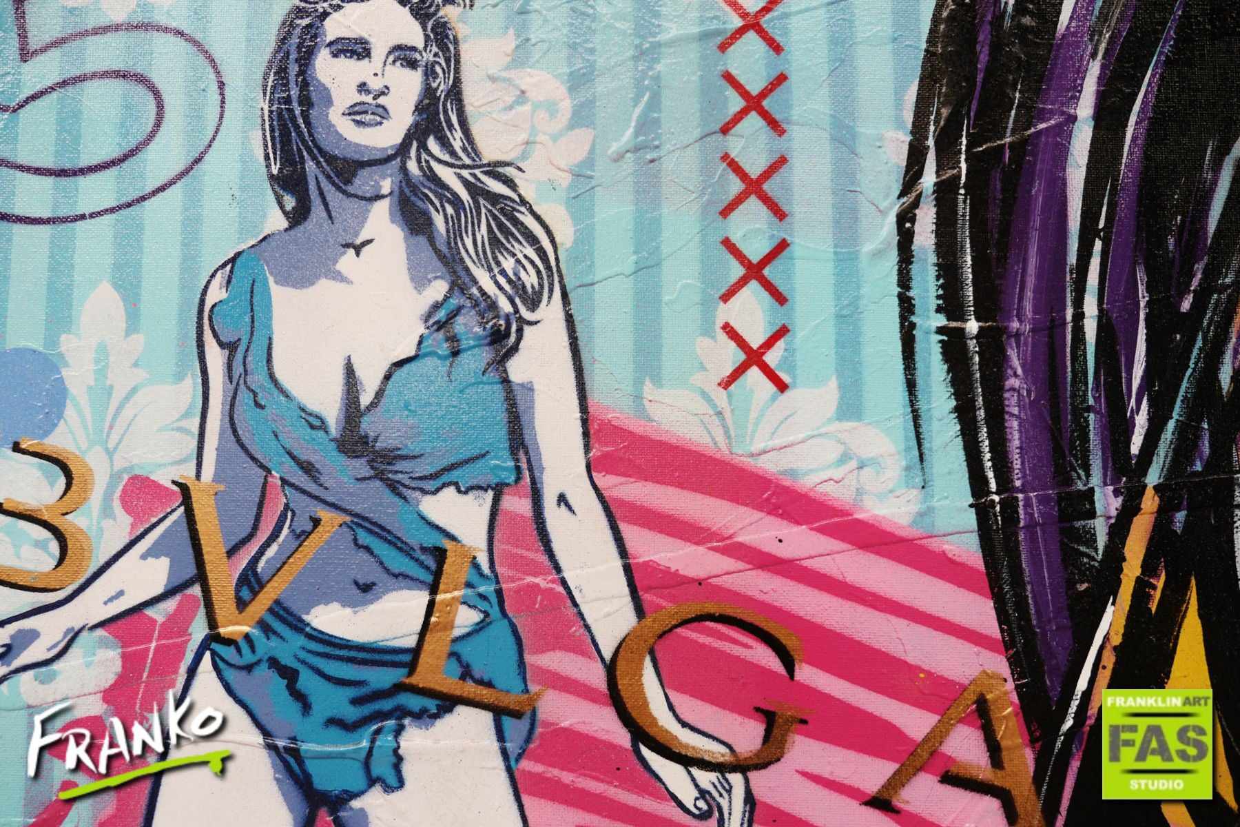 Echoes 160cm x 60cm Gorgeous girl Pop Art Painting (SOLD)