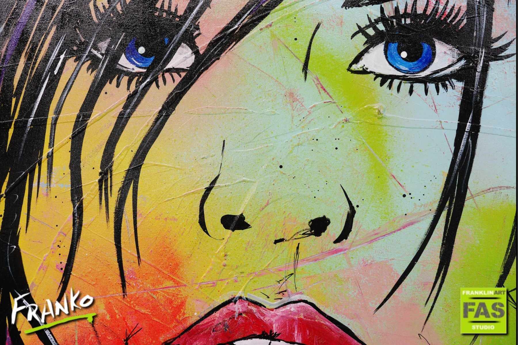 Echoes 160cm x 60cm Gorgeous girl Pop Art Painting (SOLD)
