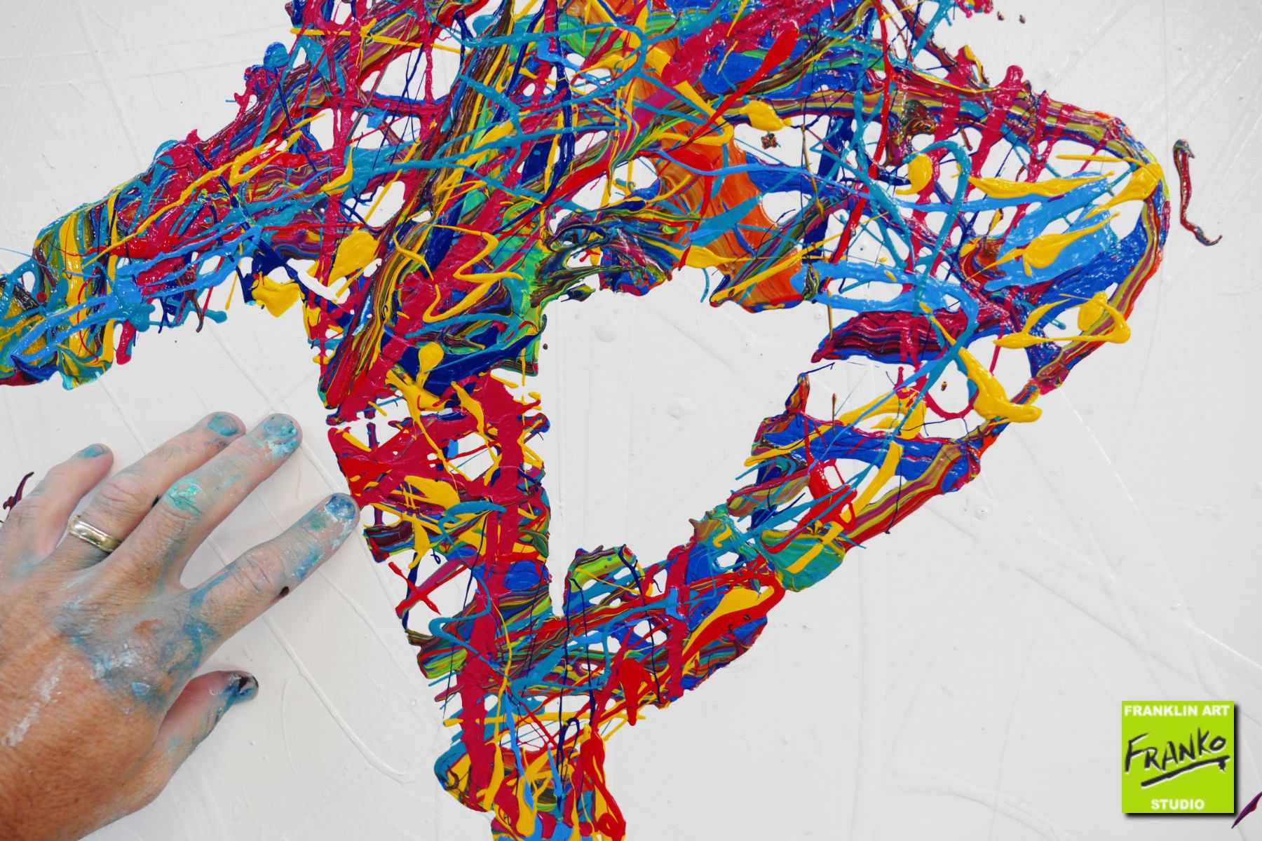 Elegance 160cm x 60cm Ballerina Urban Pop Art Painting (SOLD)-urban pop-[Franko]-[Artist]-[Australia]-[Painting]-Franklin Art Studio