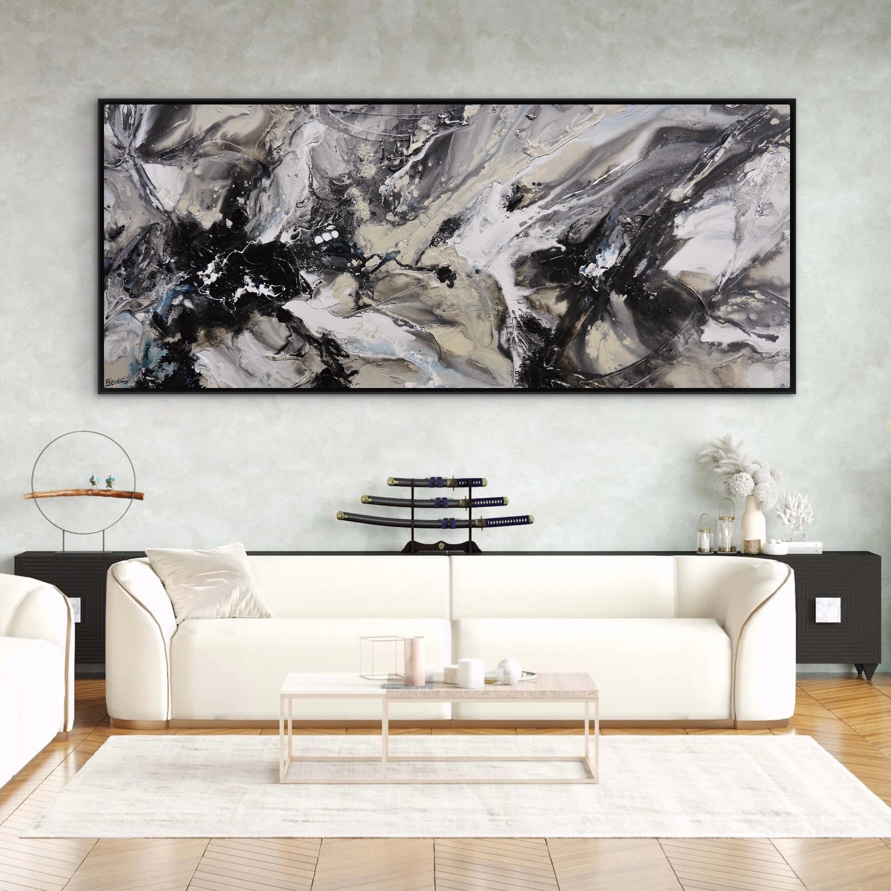 Emergence 240cm x 100cm Textured Abstract Painting (SOLD)