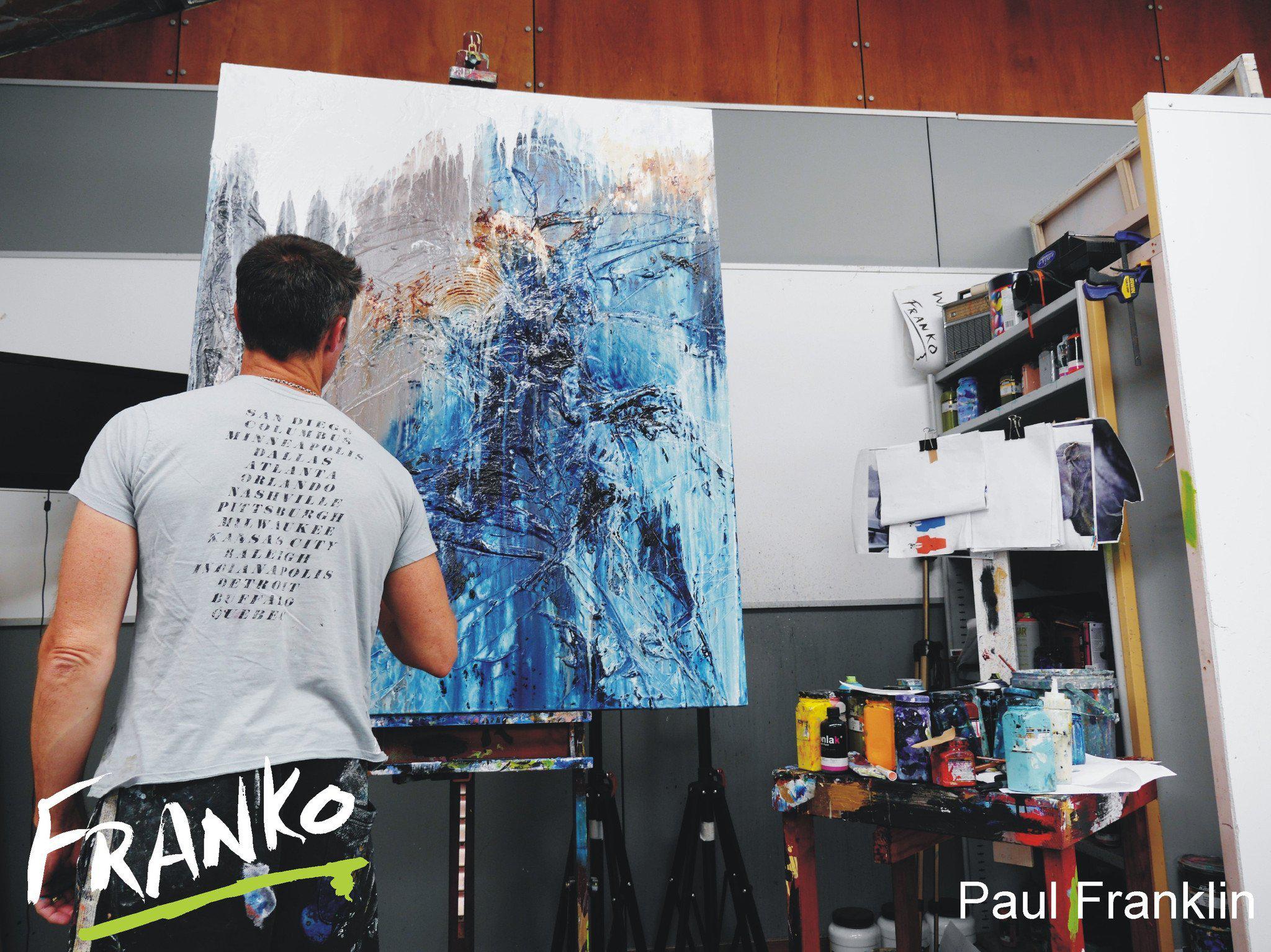 Everything Is Blue 120cm x 150cm Blue Abstract Painting (SOLD)-abstract-[Franko_Artist]-[The_Block]-[Dream_Homes]-[ideas]- [Grand_Designs]-Franklin Art Studio