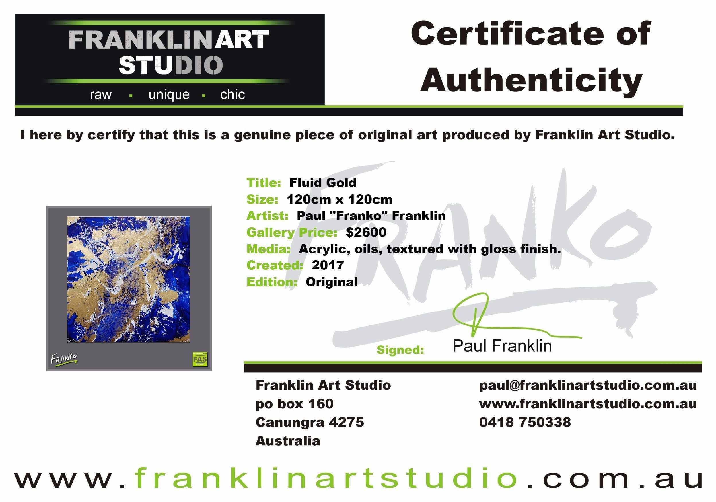 Fluid Gold 120cm x 120cm Blue Metallic Gold Abstract Painting (SOLD)-abstract-[Franko_Artist]-[The_Block]-[Dream_Homes]-[ideas]-[Grand_Designs]-[Art_Lover]-Franklin Art Studio