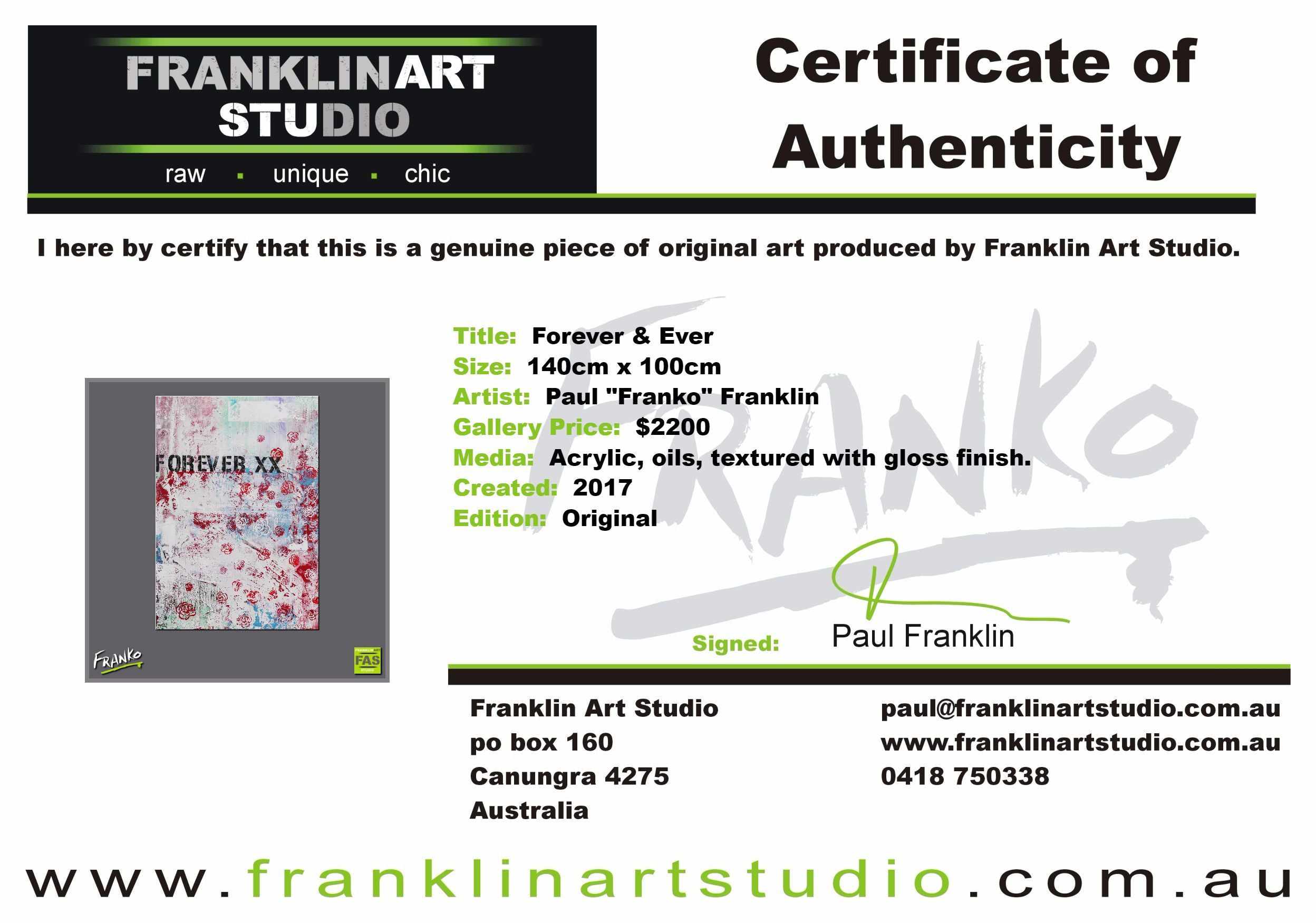 Forever And Ever 140cm x 100cm Forever xx Pop Art Painting (SOLD)-urban pop-[Franko_Artist]-[The_Block]-[Dream_Homes]-[ideas]-[Grand_Designs]-[Art_Lover]-Franklin Art Studio