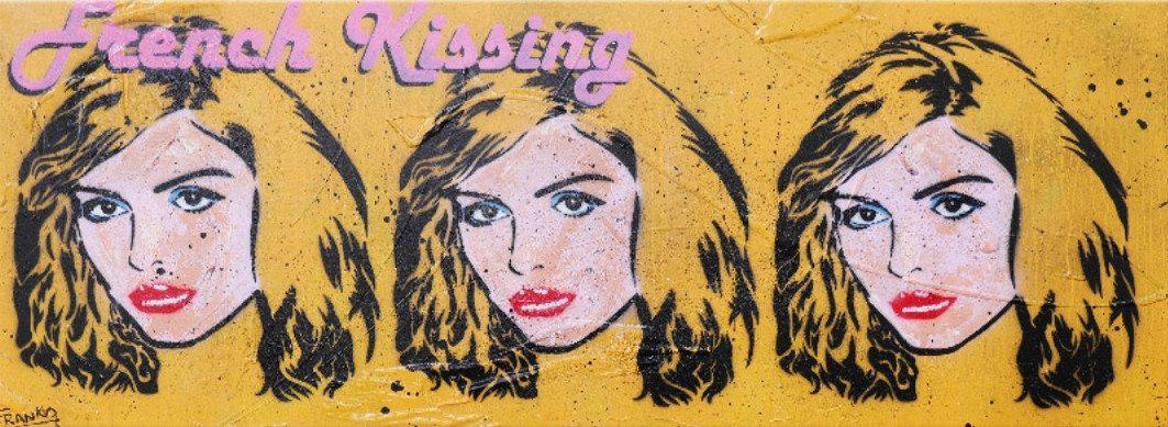 French Kiss 160cm x 60cm Debbie Harry Pop Art Painting (SOLD)-urban pop-[Franko_Artist]-[Australian_artist]-[Gold_Coast]-[Brisbane]-[modern]-[contemporary]-[original]-[Large_artwork]-Franklin Art Studio