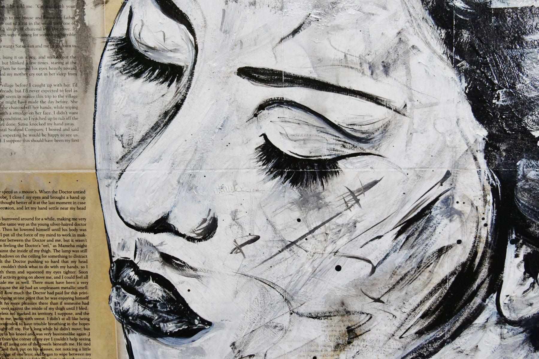 Geisha Study #3 120cm x 100cm Geisha Urban Pop Book Club Painting (SOLD)