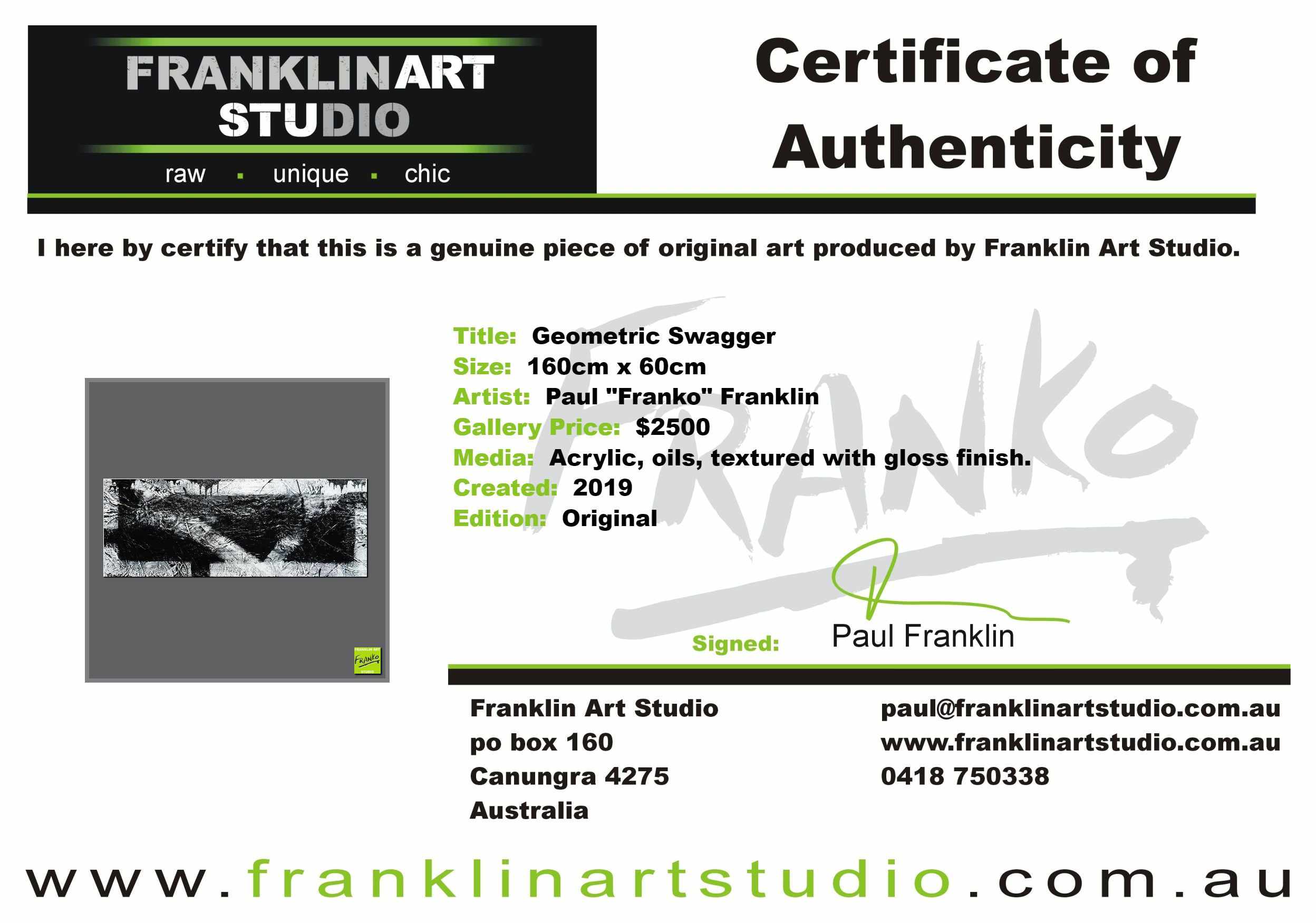 Geometric Swagger 160cm x 60cm Black White Textured Abstract Painting (SOLD)-Abstract-[Franko_Artist]-[The_Block]-[Dream_Homes]-[ideas]-[Grand_Designs]-[Art_Lover]-Franklin Art Studio