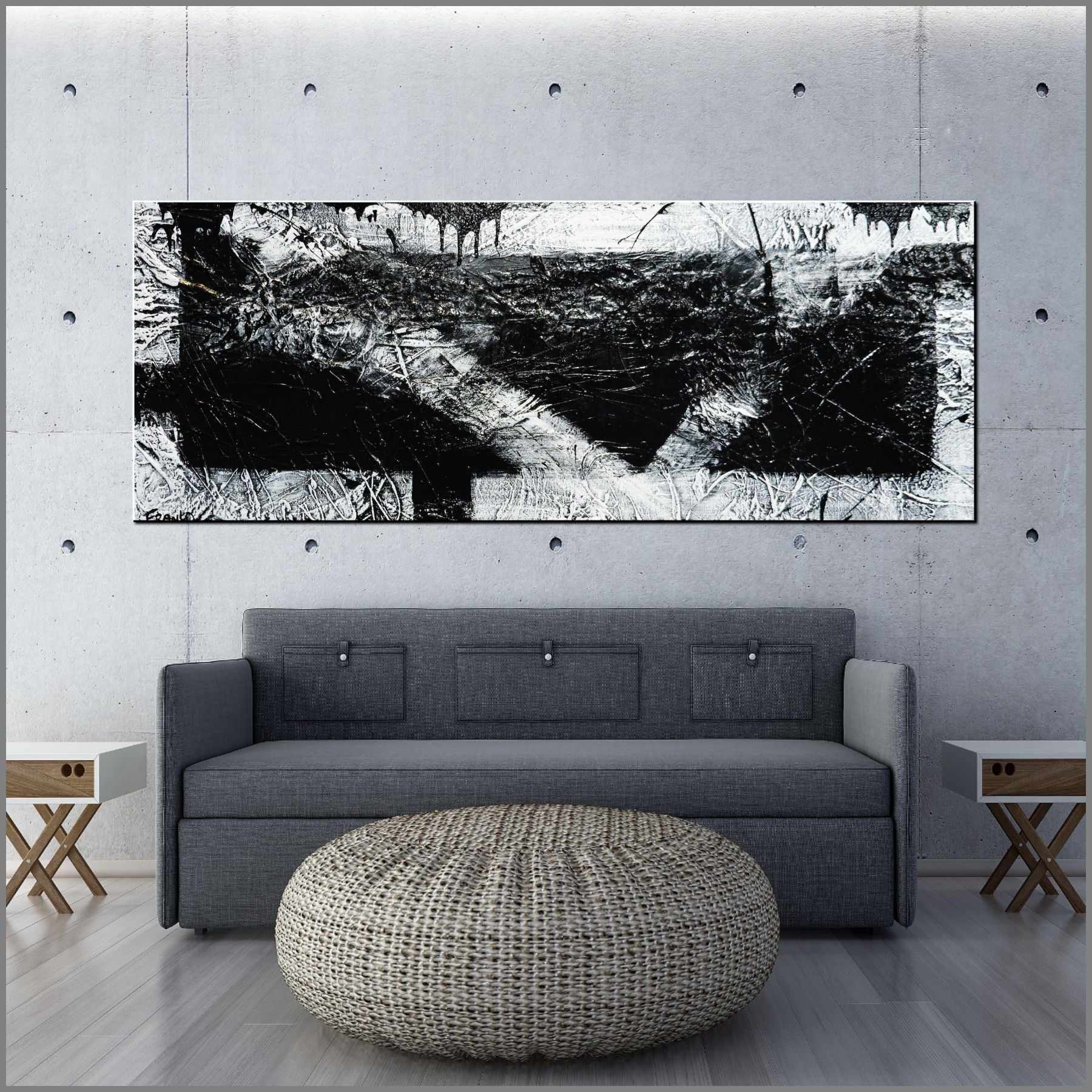 Geometric Swagger 160cm x 60cm Black White Textured Abstract Painting (SOLD)-Abstract-[Franko_Artist]-[Australian_artist]-[Gold_Coast]-[Brisbane]-[modern]-[contemporary]-[original]-[Large_artwork]-[The_Block]-[Dream_Homes]-[ideas]-[Grand_Designs]-[Art_Lover]-Franklin Art Studio