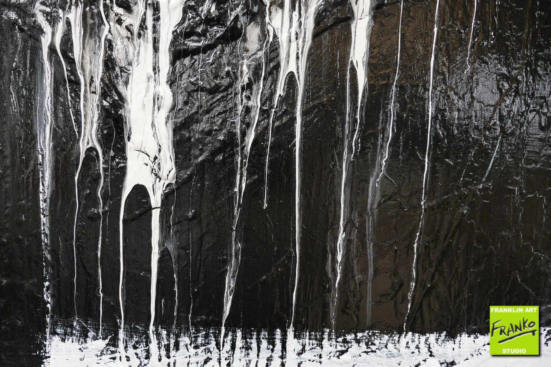 Geometry 160cm x 100cm White Black Textured Abstract Painting (SOLD)-Abstract-[Franko]-[Artist]-[Australia]-[Painting]-Franklin Art Studio