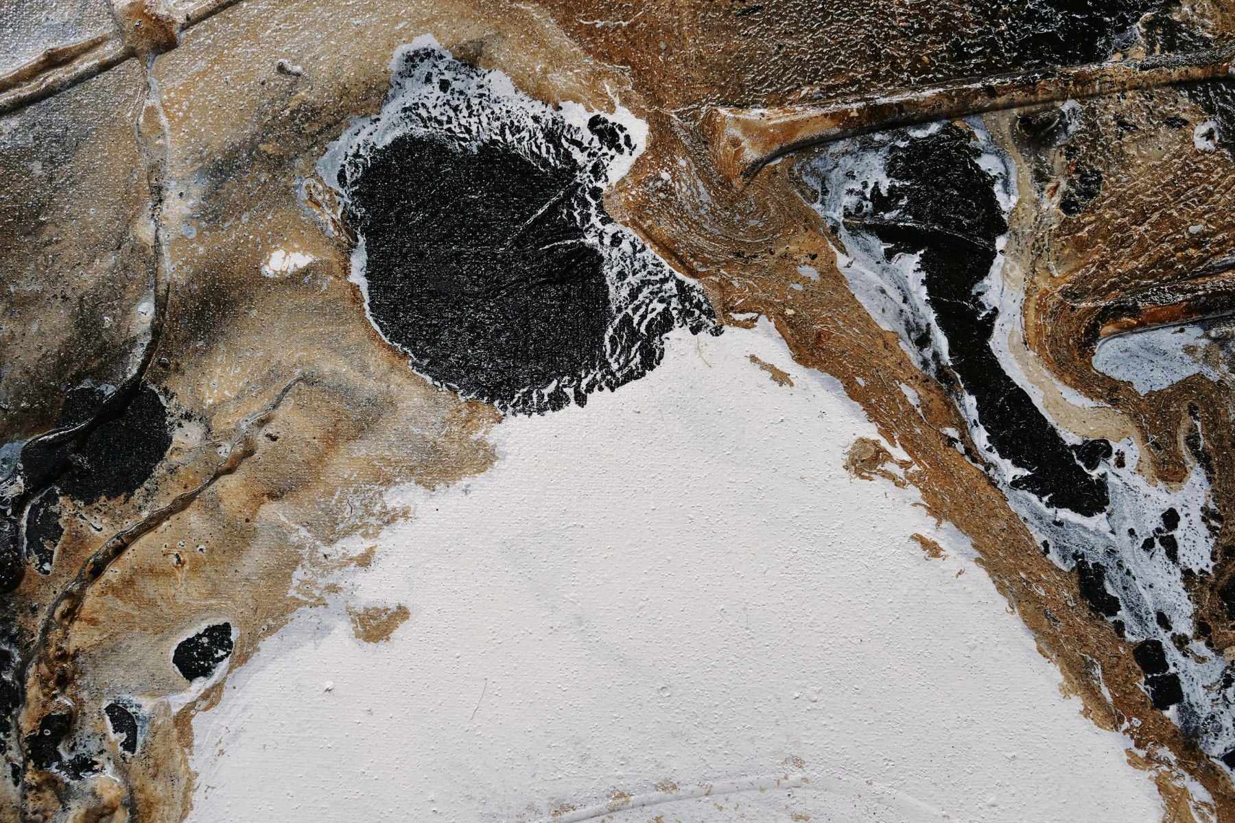 Giant Black Russian 270cm x 120cm Brown White Black Textured Abstract Painting