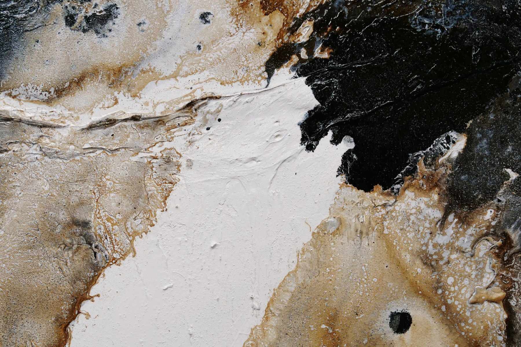 Giant Black Russian 270cm x 120cm Brown White Black Textured Abstract Painting