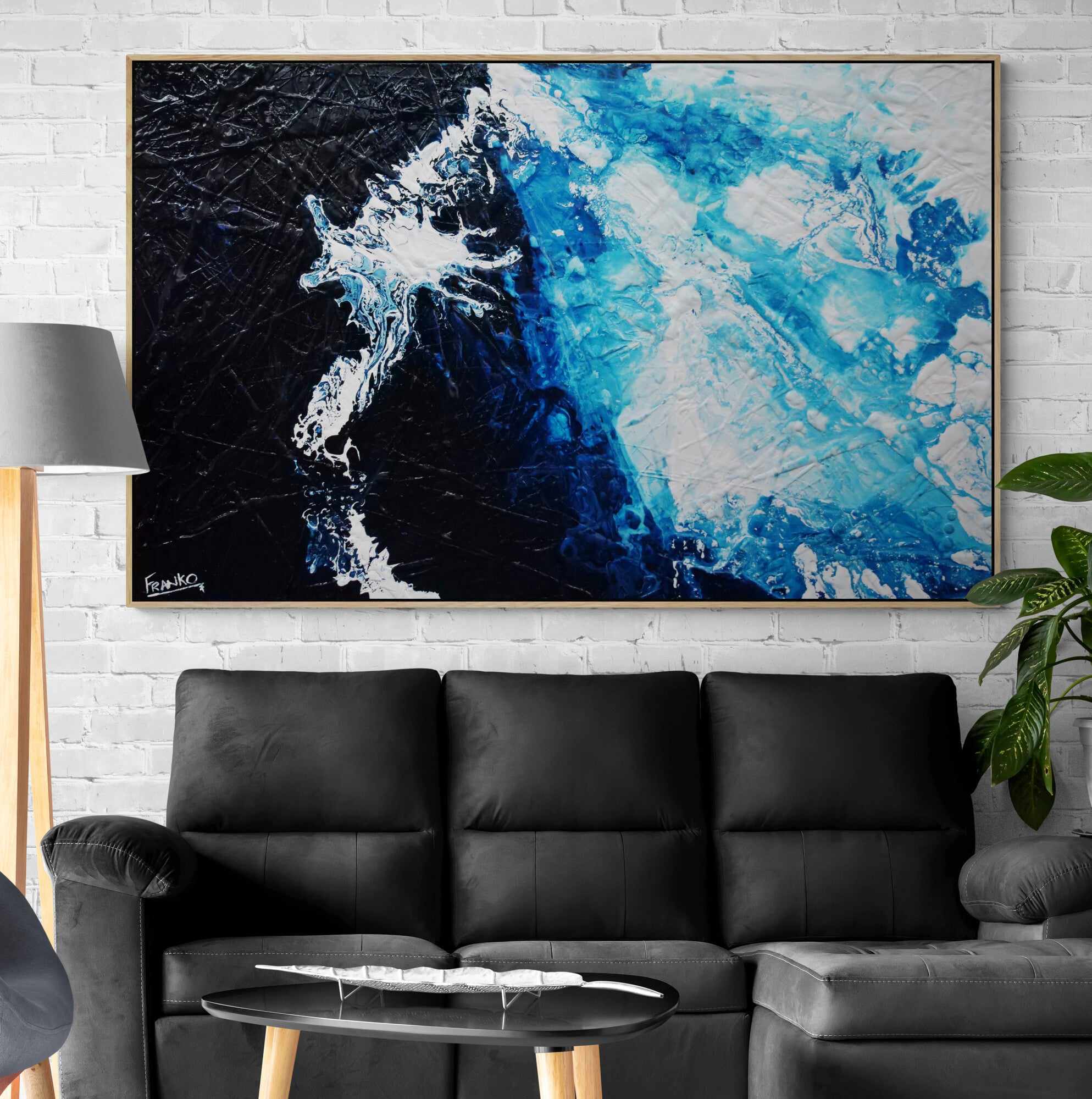 Glacier Blue 160cm x 100cm Blue Textured Abstract Painting (SOLD)-Abstract-[Franko_Artist]-[Australian_artist]-[Gold_Coast]-[Brisbane]-[modern]-[contemporary]-[original]-[Large_artwork]-[The_Block]-[Dream_Homes]-[ideas]-[Grand_Designs]-[Art_Lover]-Franklin Art Studio