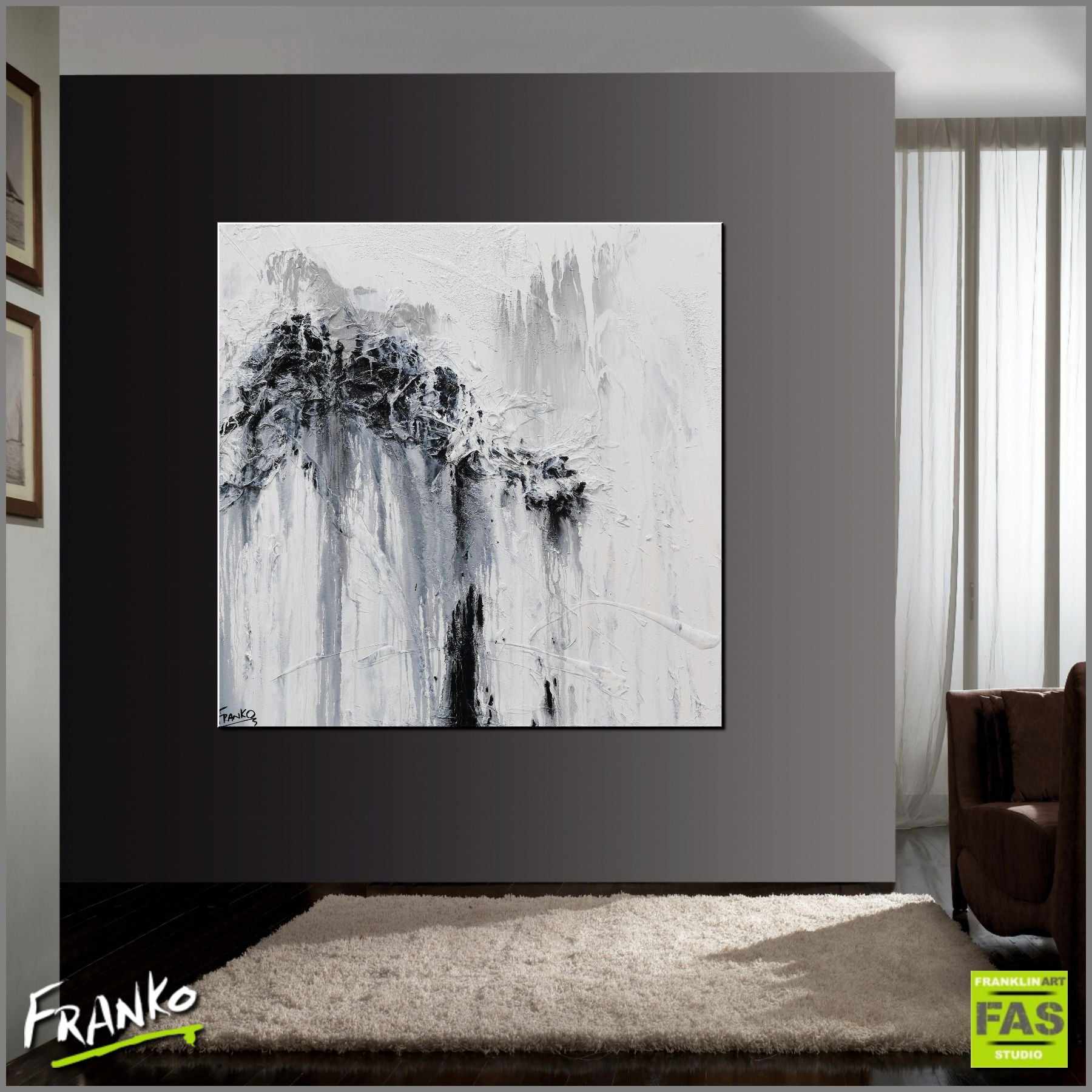 Glazed 100cm x 100cm White Grey Abstract Painting (SOLD)-Abstract-[Franko_Artist]-[Australian_artist]-[Gold_Coast]-[Brisbane]-[modern]-[contemporary]-[original]-[Large_artwork]-[The_Block]-[Dream_Homes]-[ideas]-[Grand_Designs]-[Art_Lover]-Franklin Art Studio