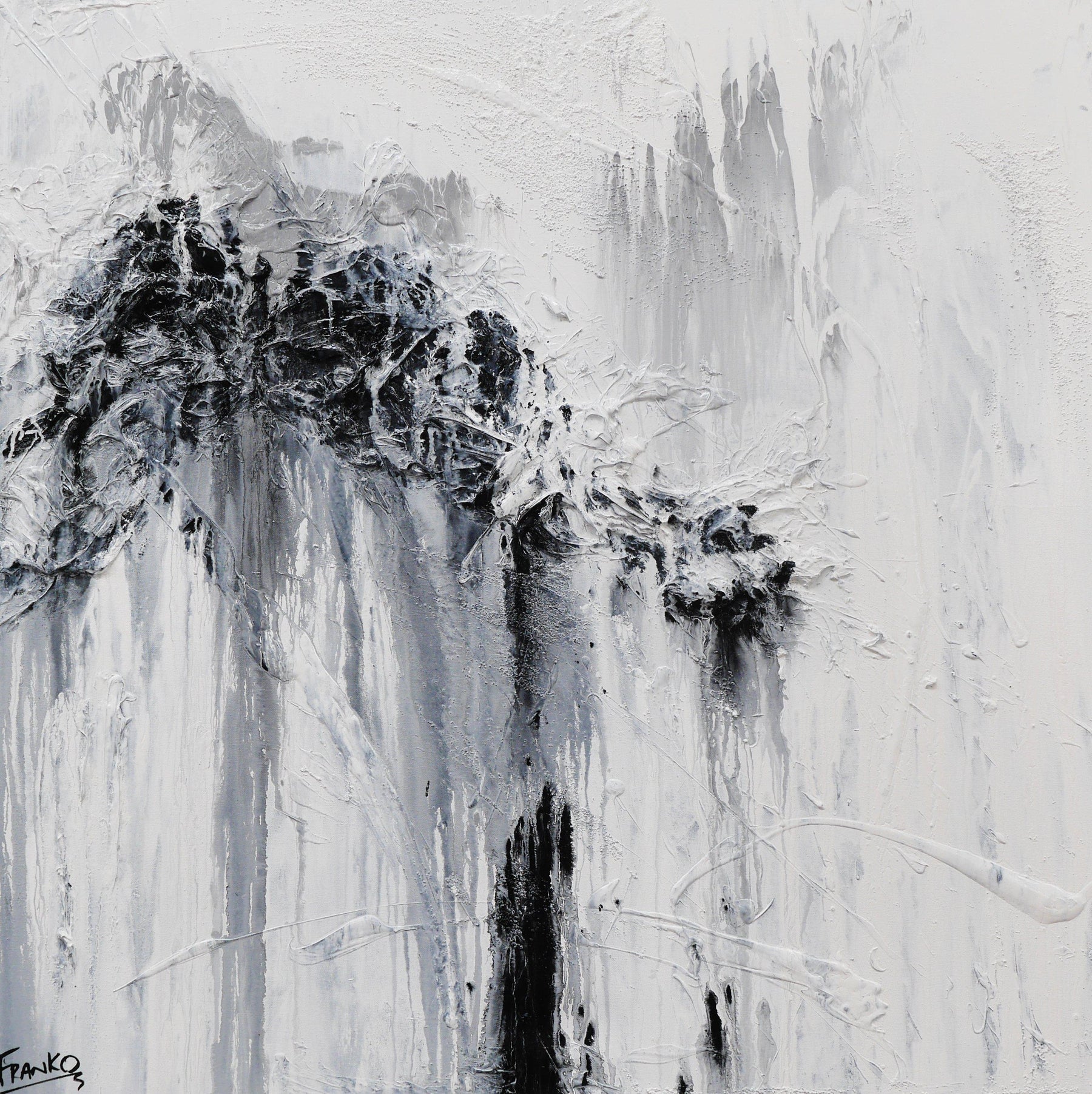 Glazed 100cm x 100cm White Grey Abstract Painting (SOLD)-Abstract-[Franko_Artist]-[Australian_artist]-[Gold_Coast]-[Brisbane]-[modern]-[contemporary]-[original]-[Large_artwork]-Franklin Art Studio