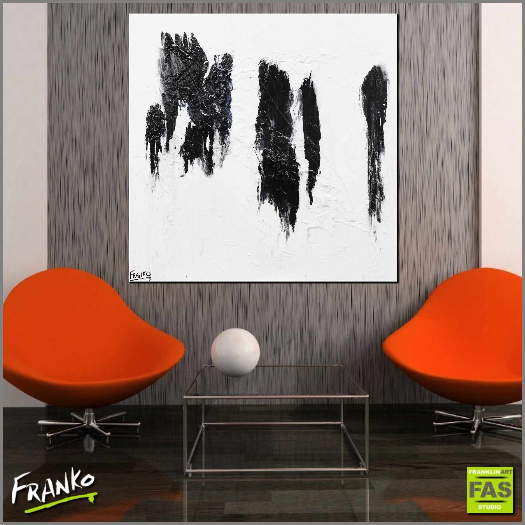 Glazing Minimal 100cm x 100cm Minimalist Black White Abstract Painting (SOLD)-Abstract-[Franko_Artist]-[Australian_artist]-[Gold_Coast]-[Brisbane]-[modern]-[contemporary]-[original]-[Large_artwork]-[The_Block]-[Dream_Homes]-[ideas]-[Grand_Designs]-[Art_Lover]-Franklin Art Studio