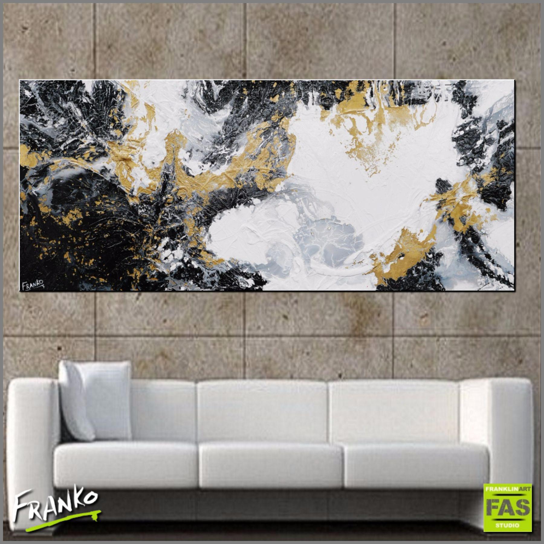 Gold Blitz 240cm x 100cm Black White Gold (SOLD)-abstract-[Franko_Artist]-[Australian_artist]-[Gold_Coast]-[Brisbane]-[modern]-[contemporary]-[original]-[Large_artwork]-[The_Block]-[Dream_Homes]-[ideas]-[Grand_Designs]-[Art_Lover]-Franklin Art Studio