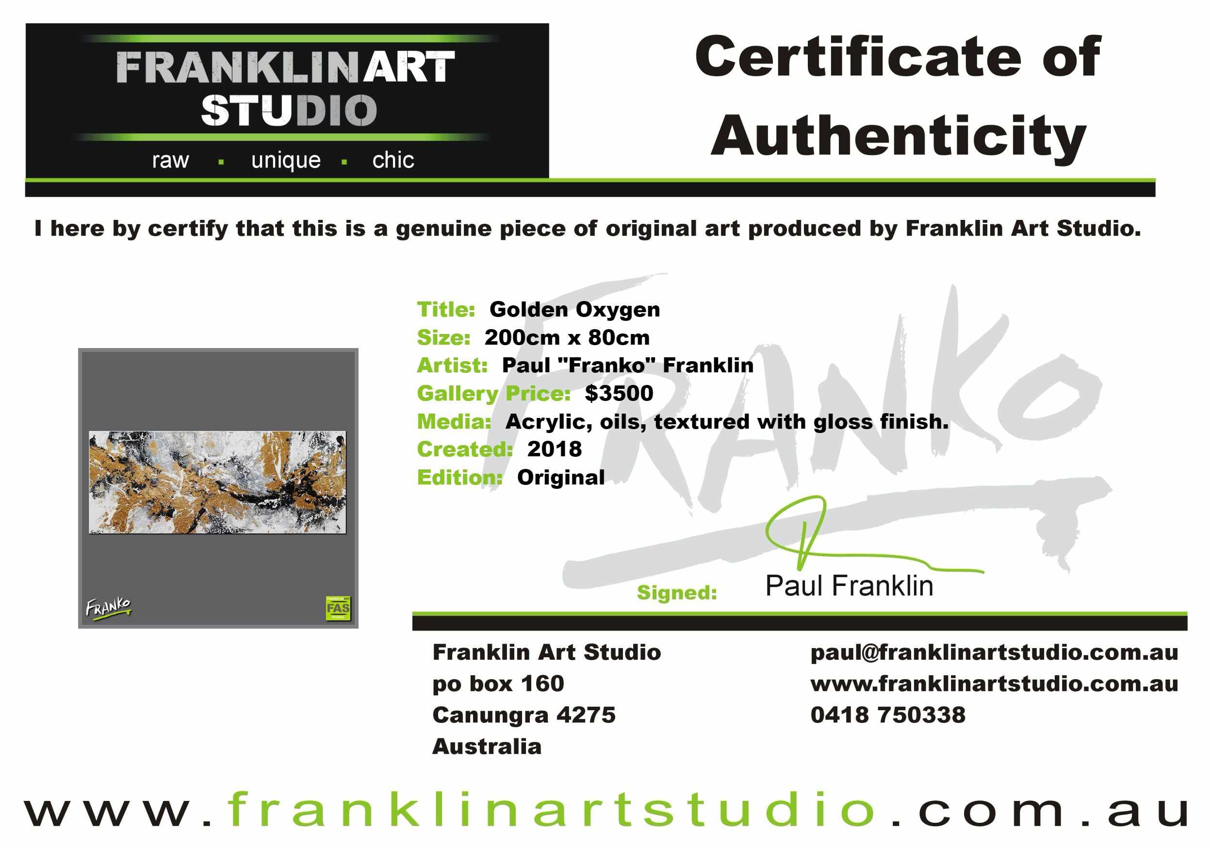 Golden Oxygen 200cm x 80cm White Black Gold Textured Abstract Painting (SOLD)-Abstract-[Franko_Artist]-[The_Block]-[Dream_Homes]-[ideas]-[Grand_Designs]-[Art_Lover]-Franklin Art Studio