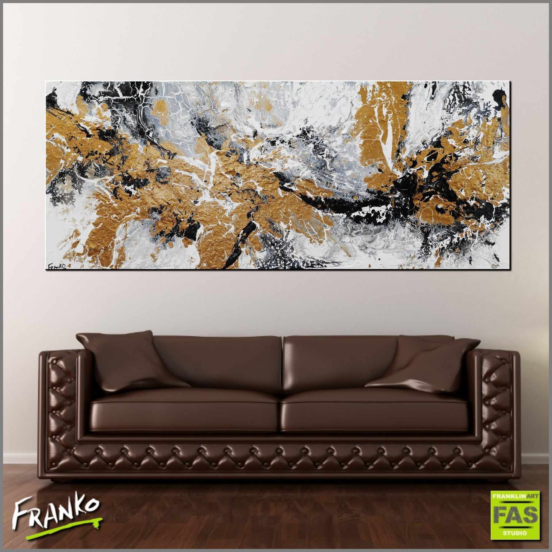 Golden Oxygen 200cm x 80cm White Black Gold Textured Abstract Painting (SOLD)-Abstract-[Franko_Artist]-[Australian_artist]-[Gold_Coast]-[Brisbane]-[modern]-[contemporary]-[original]-[Large_artwork]-[The_Block]-[Dream_Homes]-[ideas]-[Grand_Designs]-[Art_Lover]-Franklin Art Studio