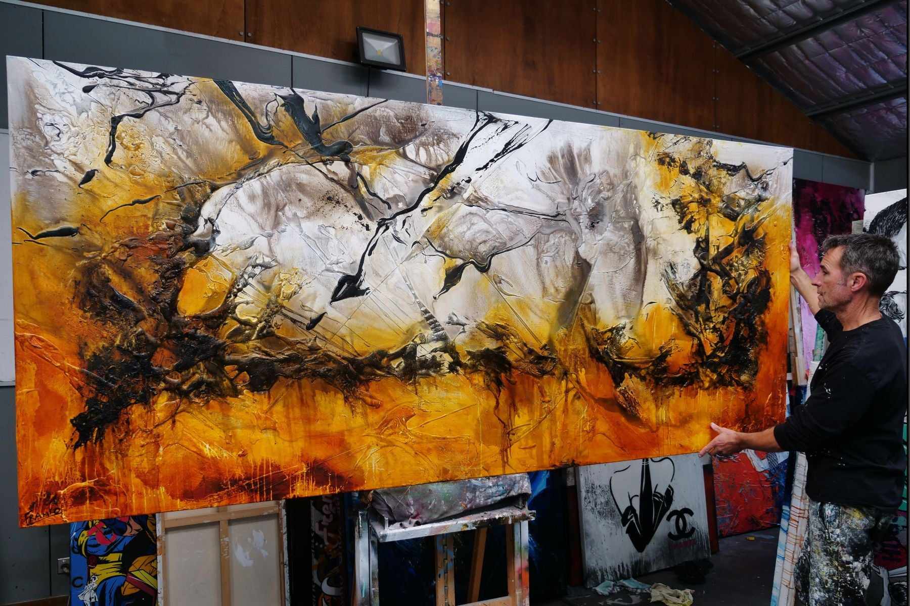 update alt-text with template Golden Sienna 270cm x 120cm Rust Sienna Textured Abstract Painting (SOLD)-Abstract-[Franko_Artist]-[The_Block]-[Dream_Homes]-[ideas]- [Grand_Designs]-Franklin Art Studio