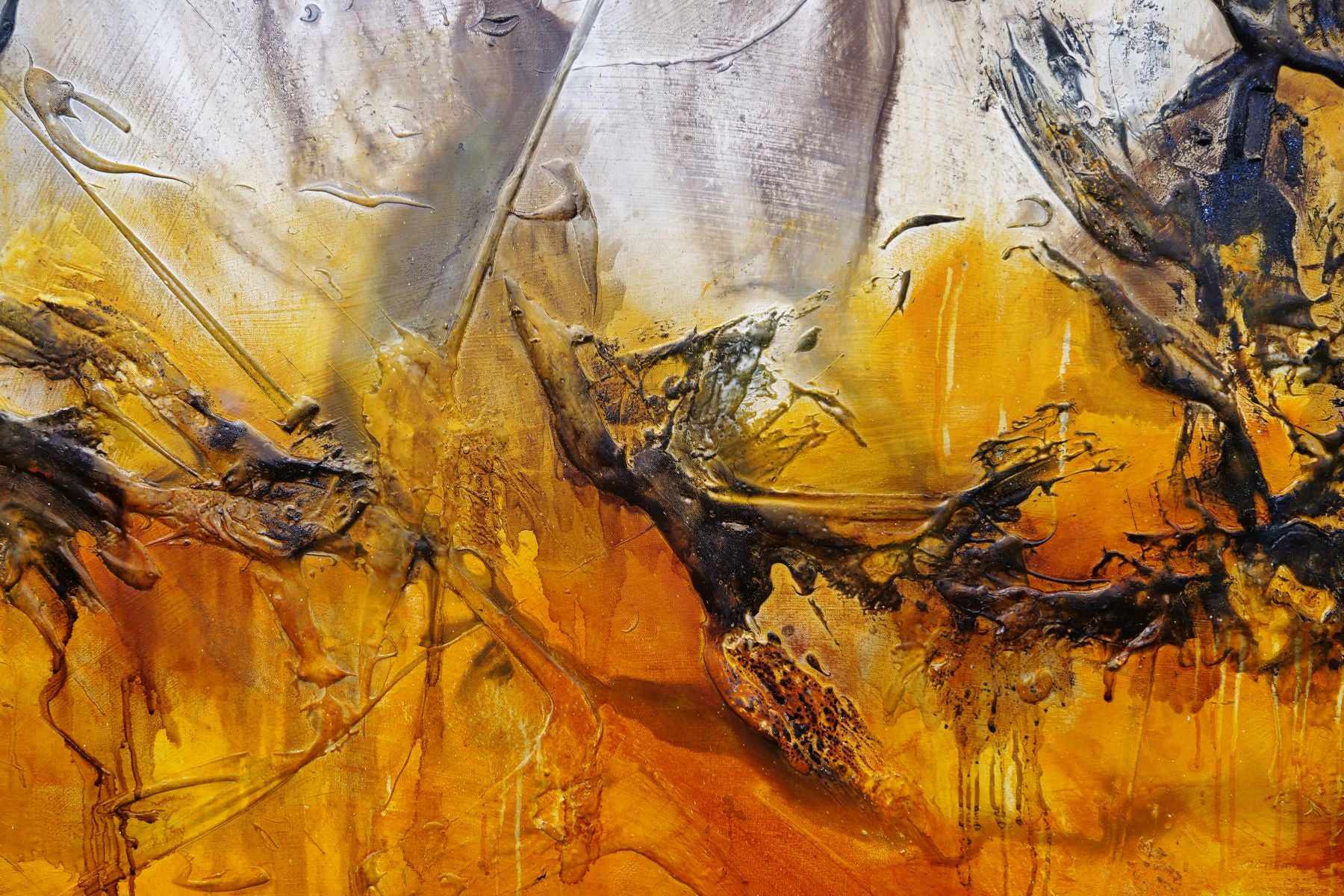Golden Sienna 270cm x 120cm Rust Sienna Textured Abstract Painting (SOLD)
