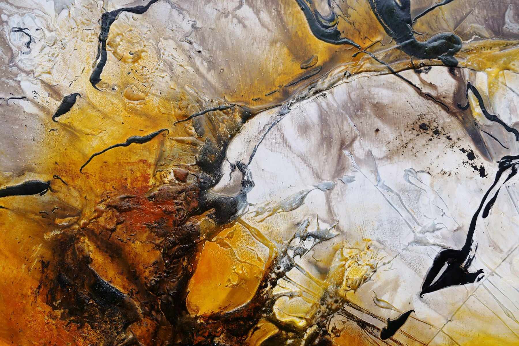 Golden Sienna 270cm x 120cm Rust Sienna Textured Abstract Painting (SOLD)
