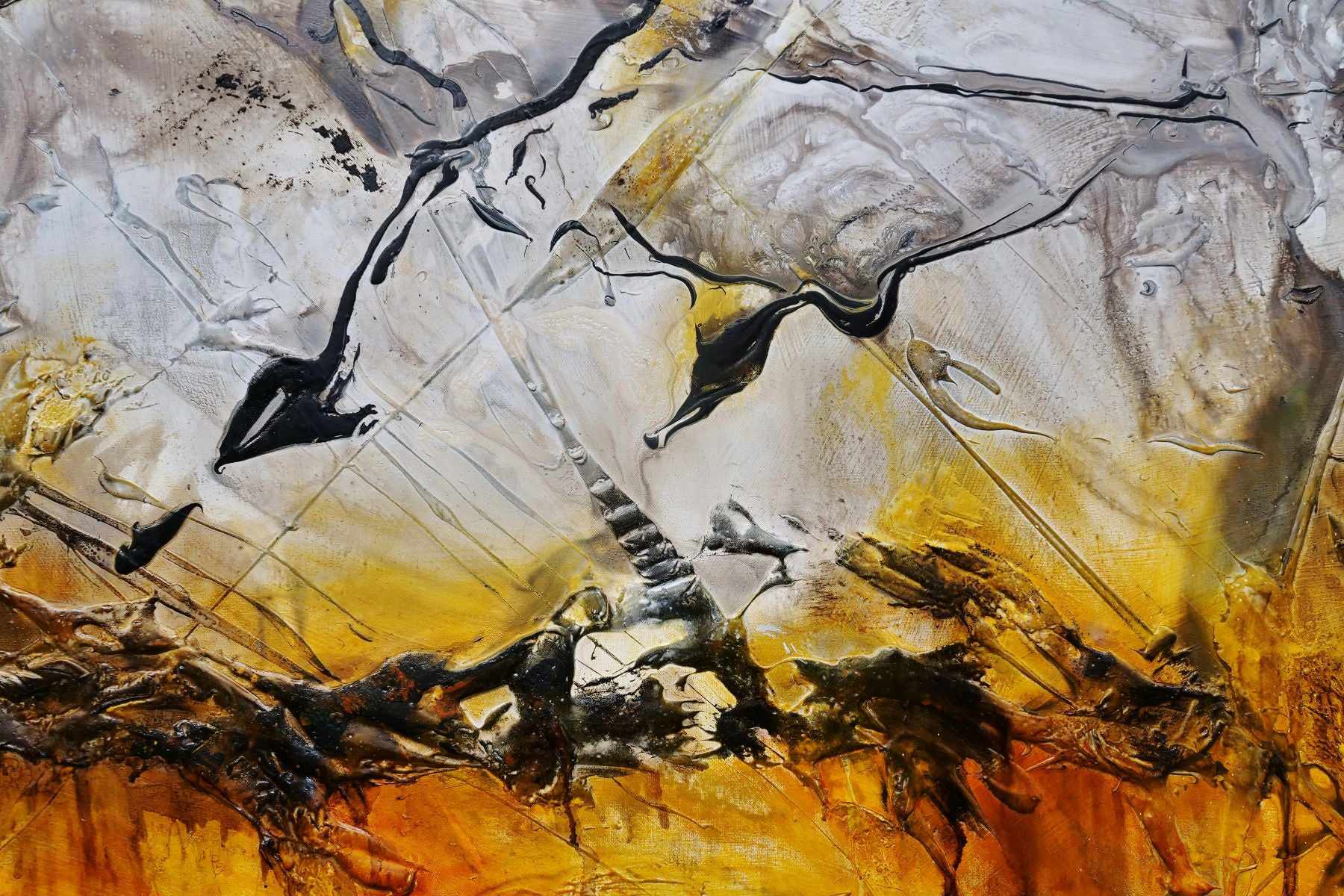Golden Sienna 270cm x 120cm Rust Sienna Textured Abstract Painting (SOLD)