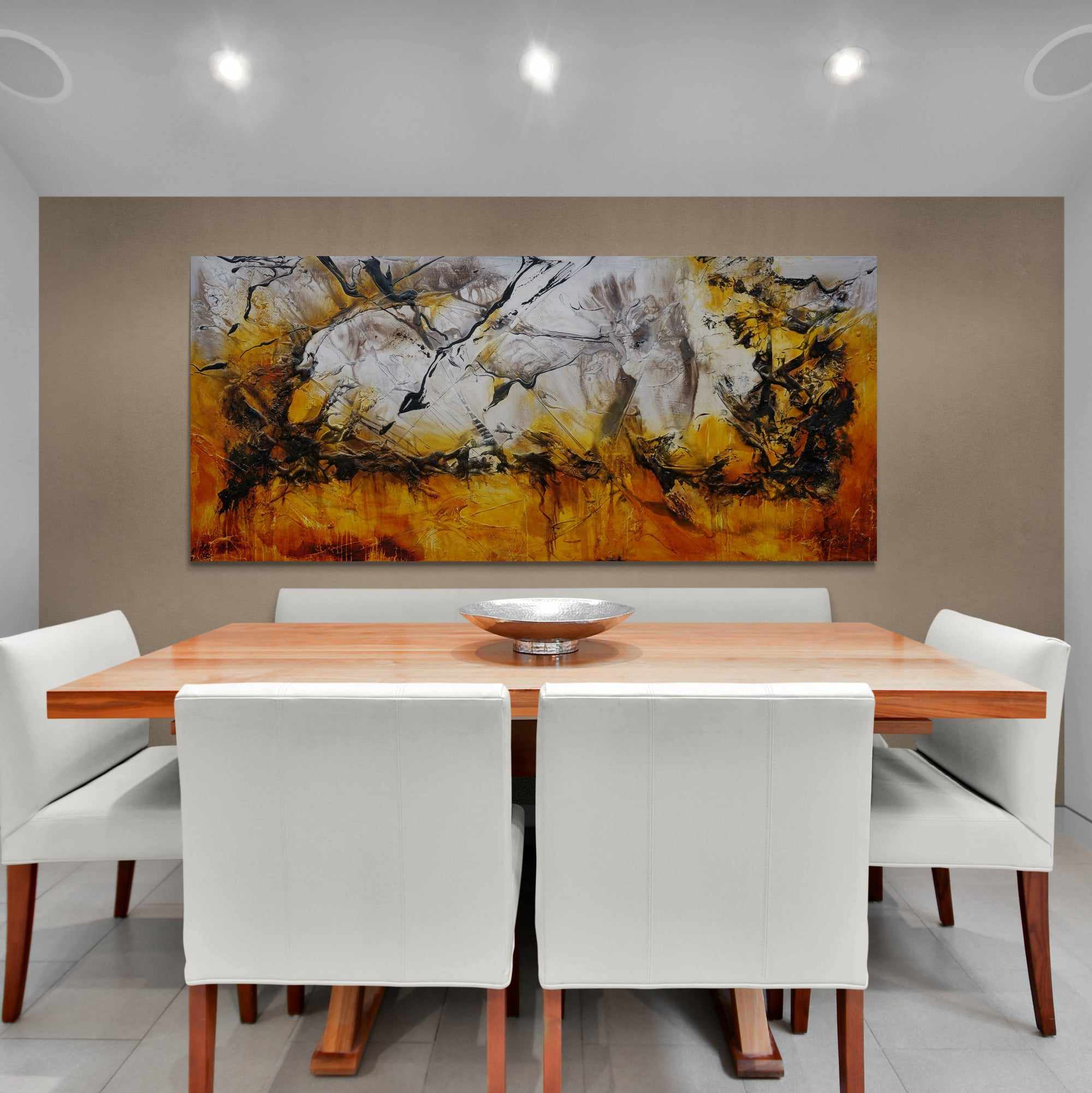 Golden Sienna 270cm x 120cm Rust Sienna Textured Abstract Painting (SOLD)-Abstract-[Franko]-[Artist]-[Australia]-[Painting]-Franklin Art Studio