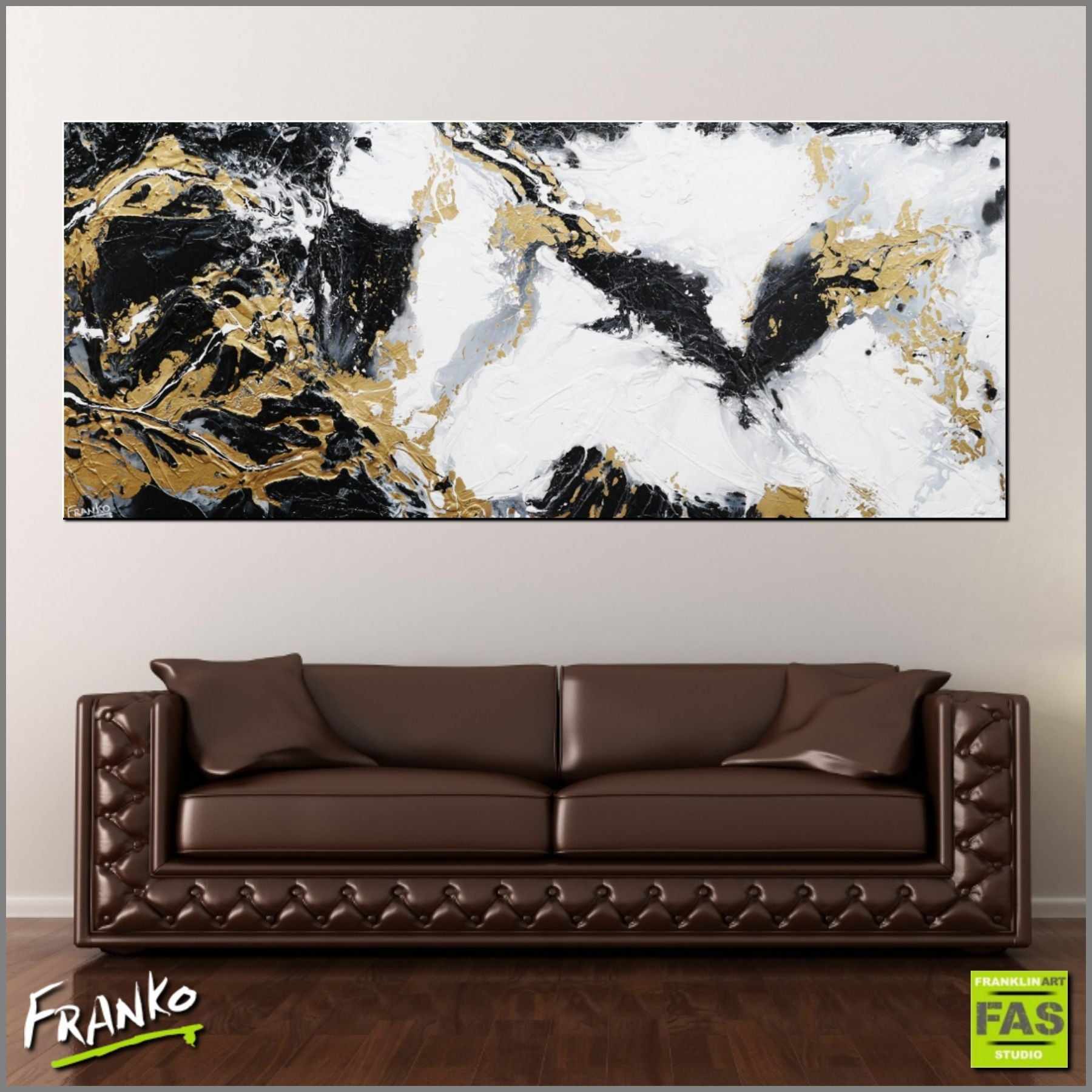 Golden Veins 240cm x 100cm Gold Black White Abstract Painting (SOLD)-abstract-[Franko_Artist]-[Australian_artist]-[Gold_Coast]-[Brisbane]-[modern]-[contemporary]-[original]-[Large_artwork]-[The_Block]-[Dream_Homes]-[ideas]-[Grand_Designs]-[Art_Lover]-Franklin Art Studio