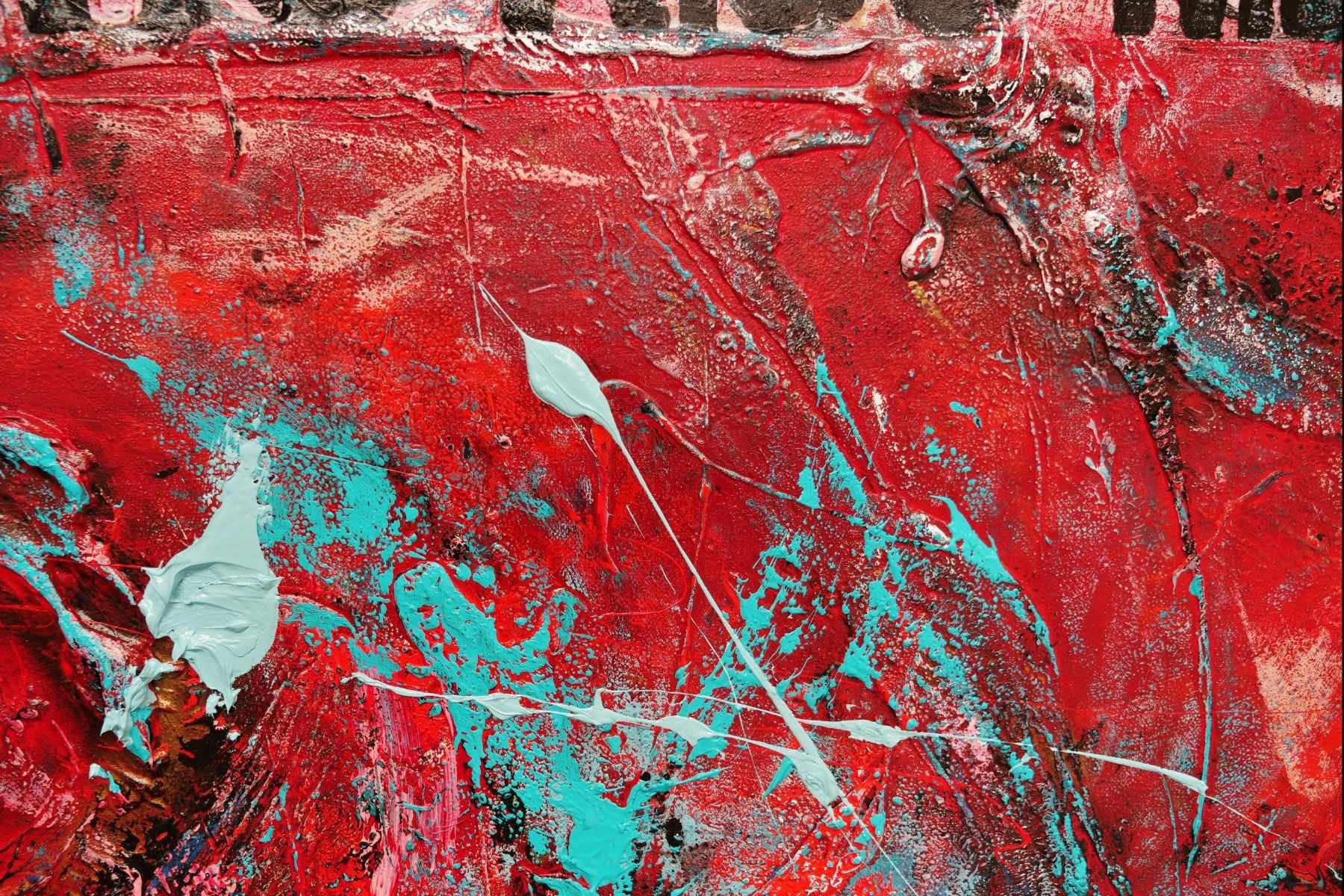 Goodnight Kisses 200cm x 80cm Always Kiss Me Goodnight Textured Urban Pop Art Painting (SOLD)