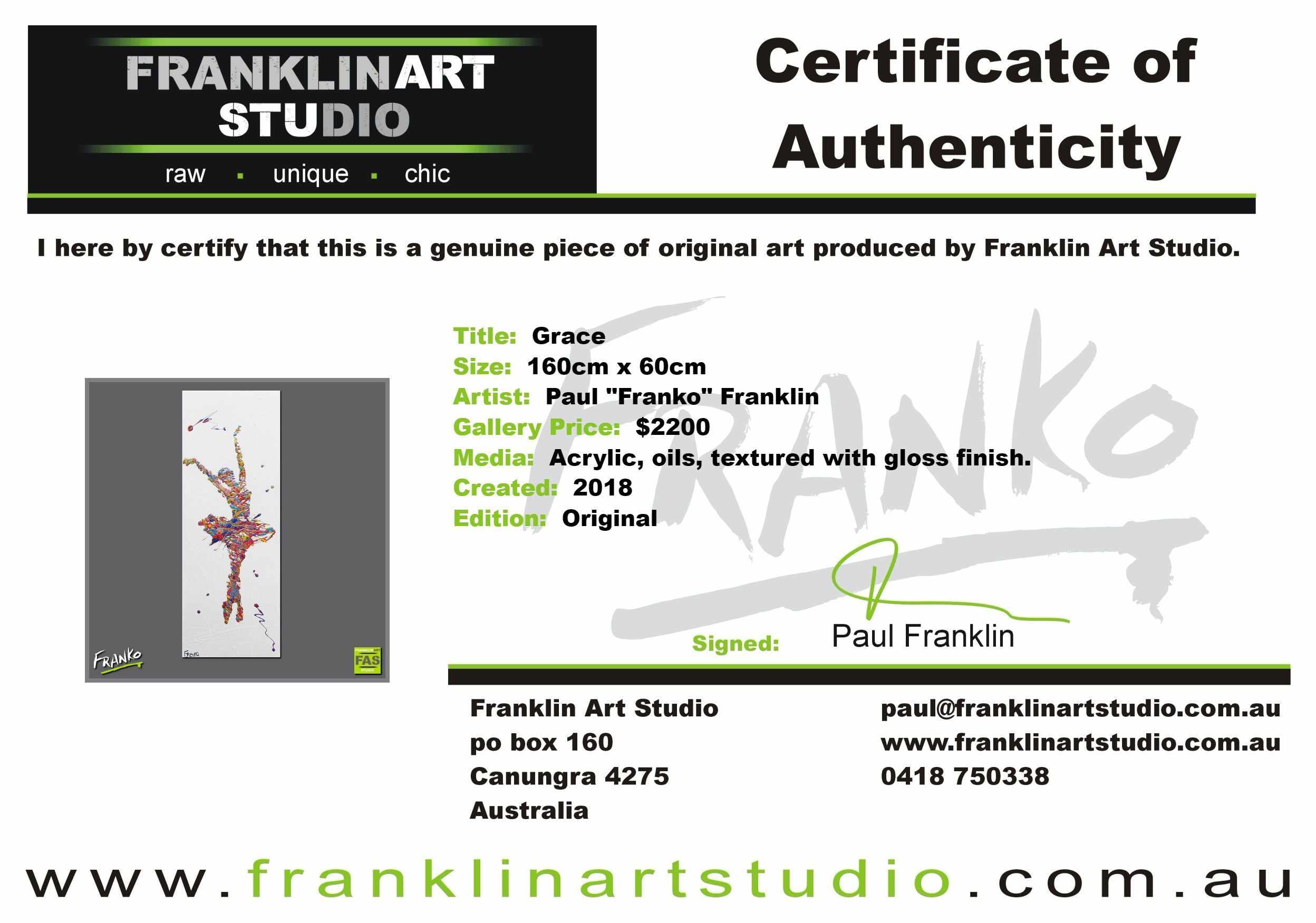 Grace 160cm x 60cm Ballerina Pop Art Painting (SOLD)-urban pop-[Franko_Artist]-[The_Block]-[Dream_Homes]-[ideas]-[Grand_Designs]-[Art_Lover]-Franklin Art Studio