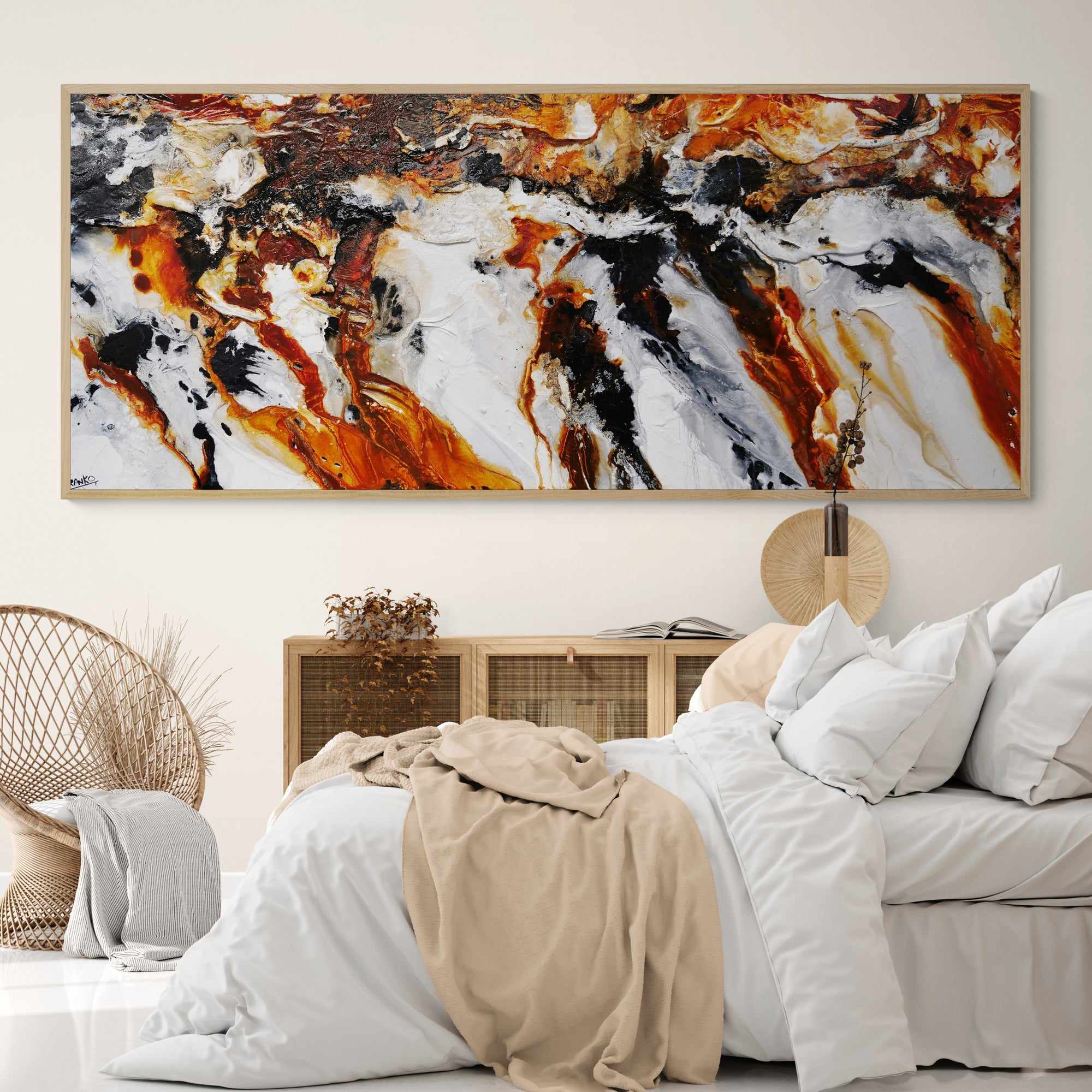 Granite and Rust 240cm x 100cm Rust Black White Textured Abstract Painting (SOLD)-Abstract-[Franko_Artist]-[Australian_artist]-[Gold_Coast]-[Brisbane]-[modern]-[contemporary]-[original]-[Large_artwork]-[The_Block]-[Dream_Homes]-[ideas]-[Grand_Designs]-[Art_Lover]-Franklin Art Studio